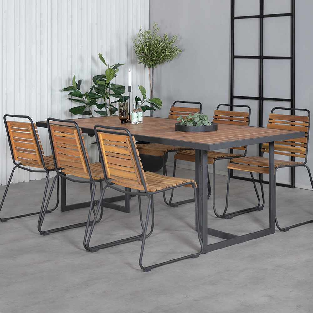 Spisegruppe Venture Home King med 6 Billy Spisestoler