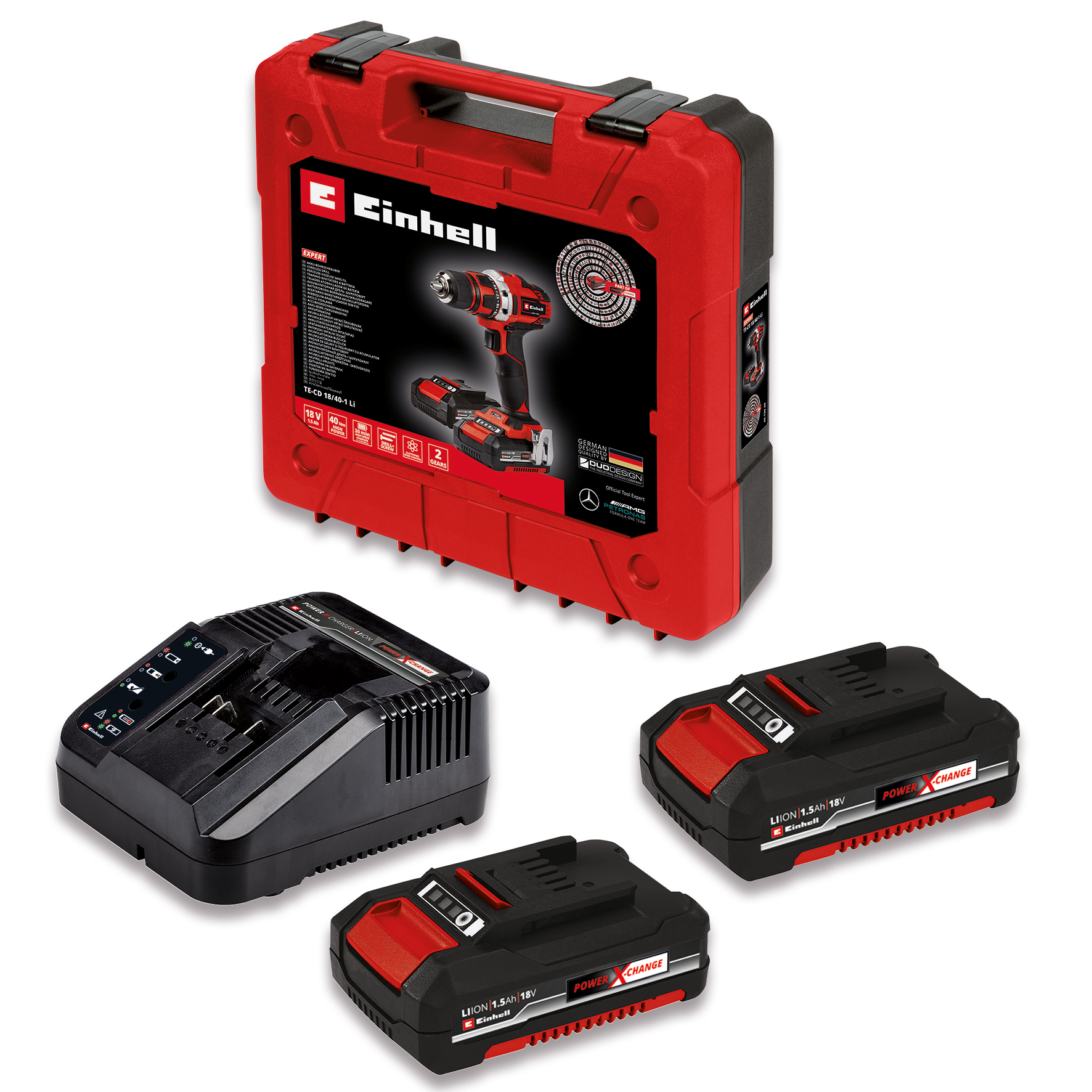 Bormaskin Einhell Batteridrevet TE-CD 18/40-1 Li