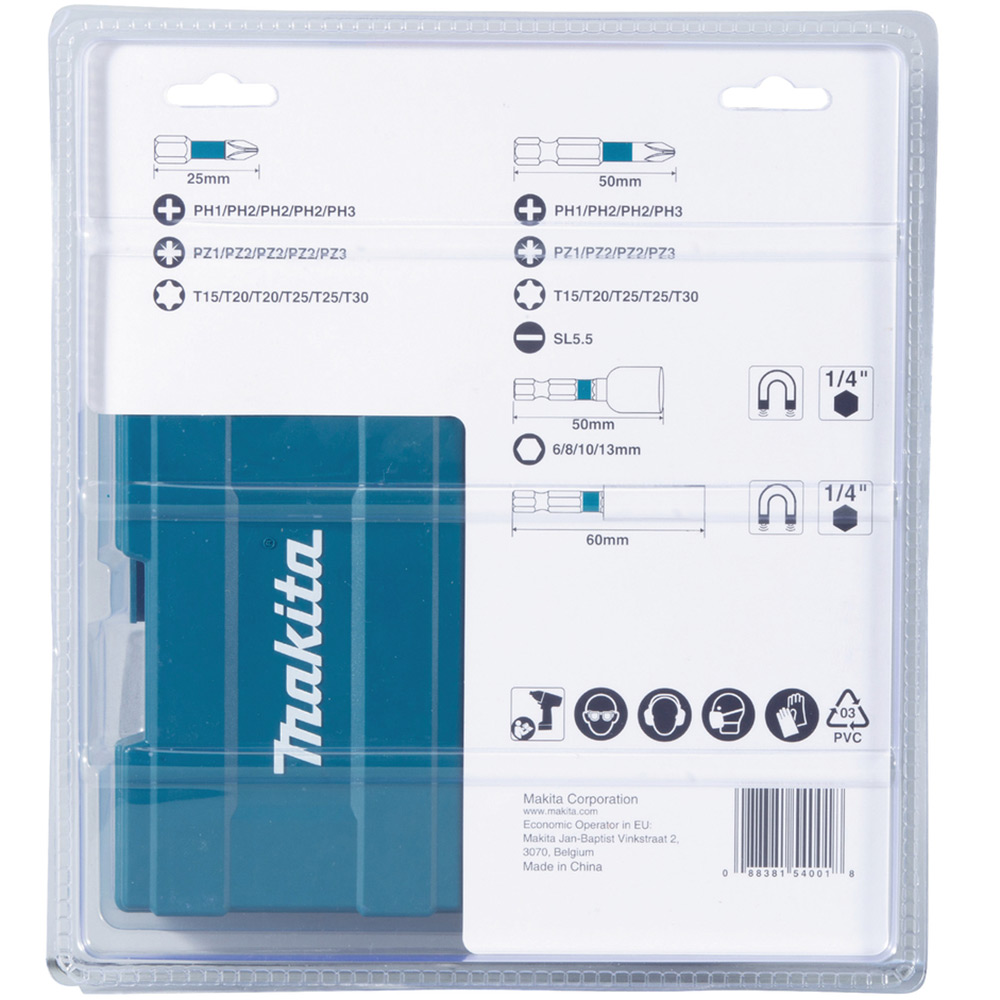 Bitssett Makita B-66880 35 deler