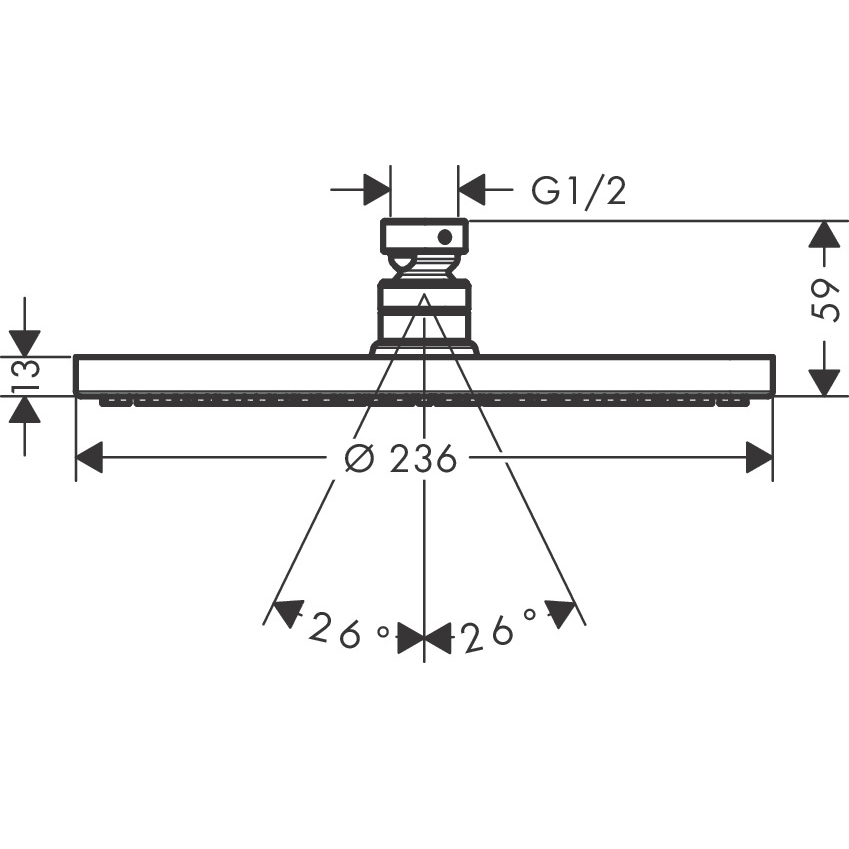 Taksil Hansgrohe Raindance S 240 1jet