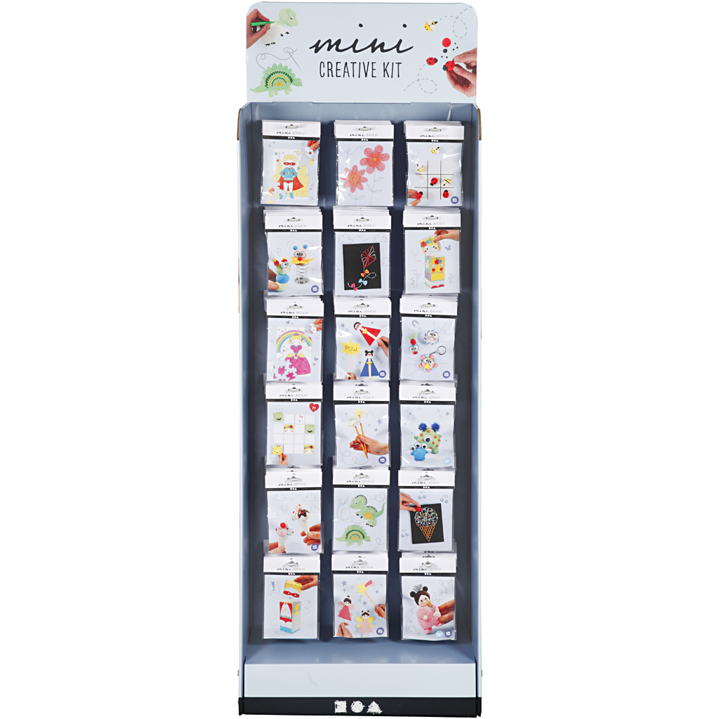 Materiellsett Creativ Company Gulvdisplay med Mini DIY Kit Hvit 108 Sett/1 Pk