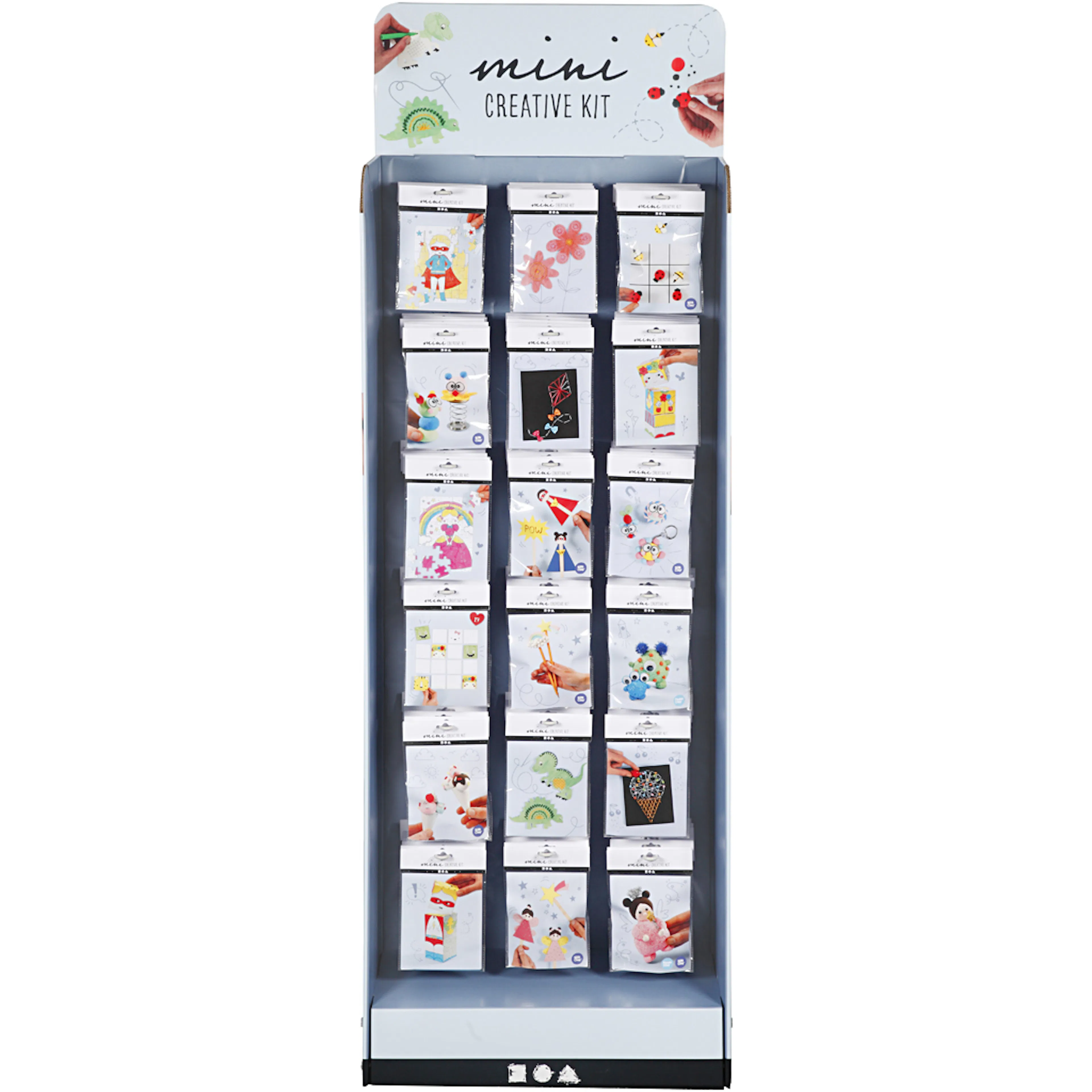 Materiellsett Creativ Company Gulvdisplay med Mini DIY Kit Hvit 108 Sett/1 Pk
