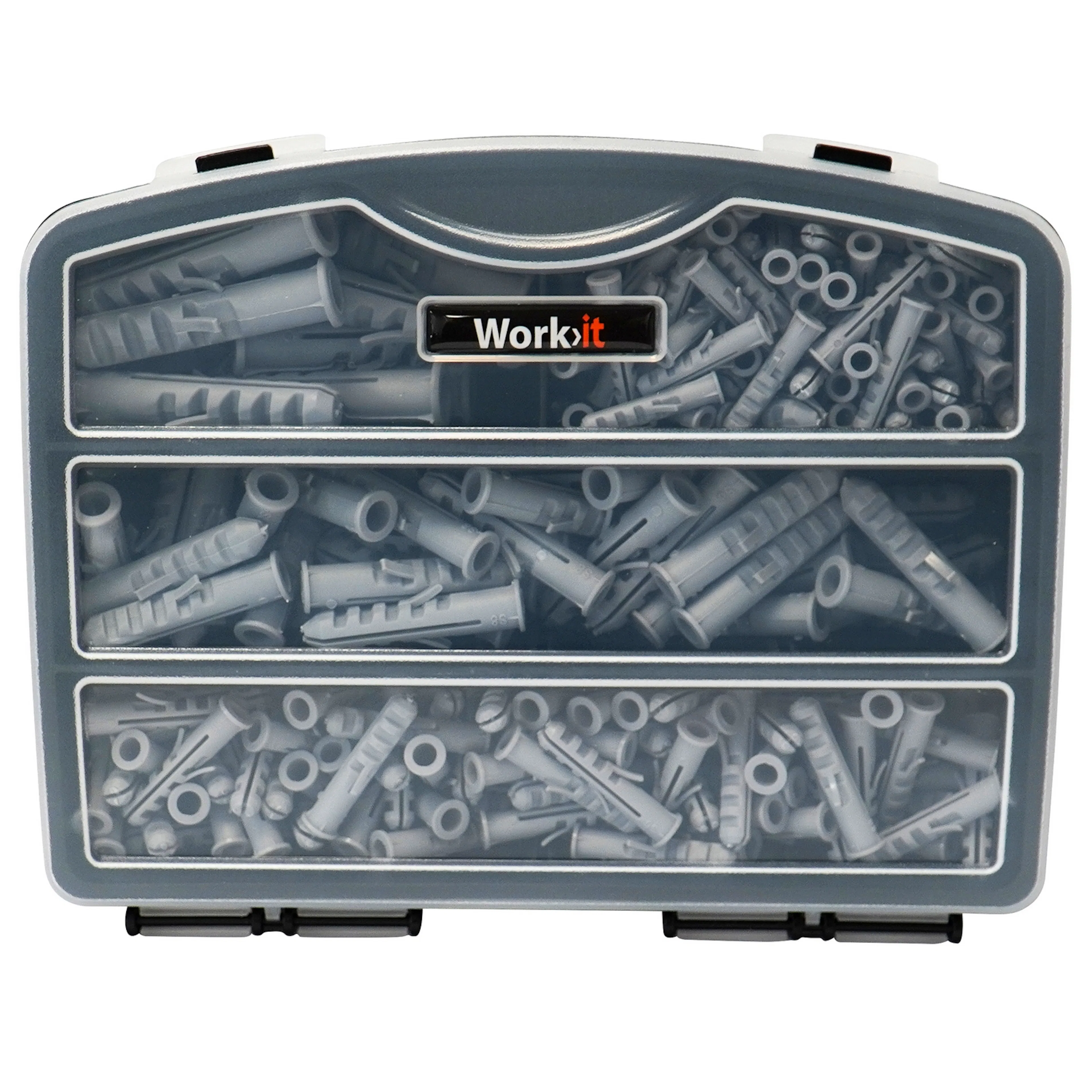 Assorterte Plugger i Sortimentkasse Work it med 230 Deler
