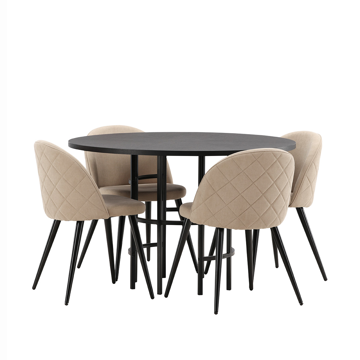 Spisegruppe Venture Home Copenhagen med 4 Velvet Stitches Stoler