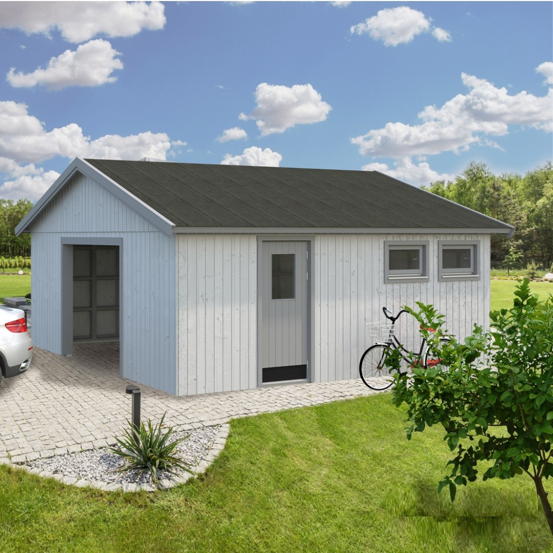 Garasje Palmako Andre 28,5 m2 m/Leddport
