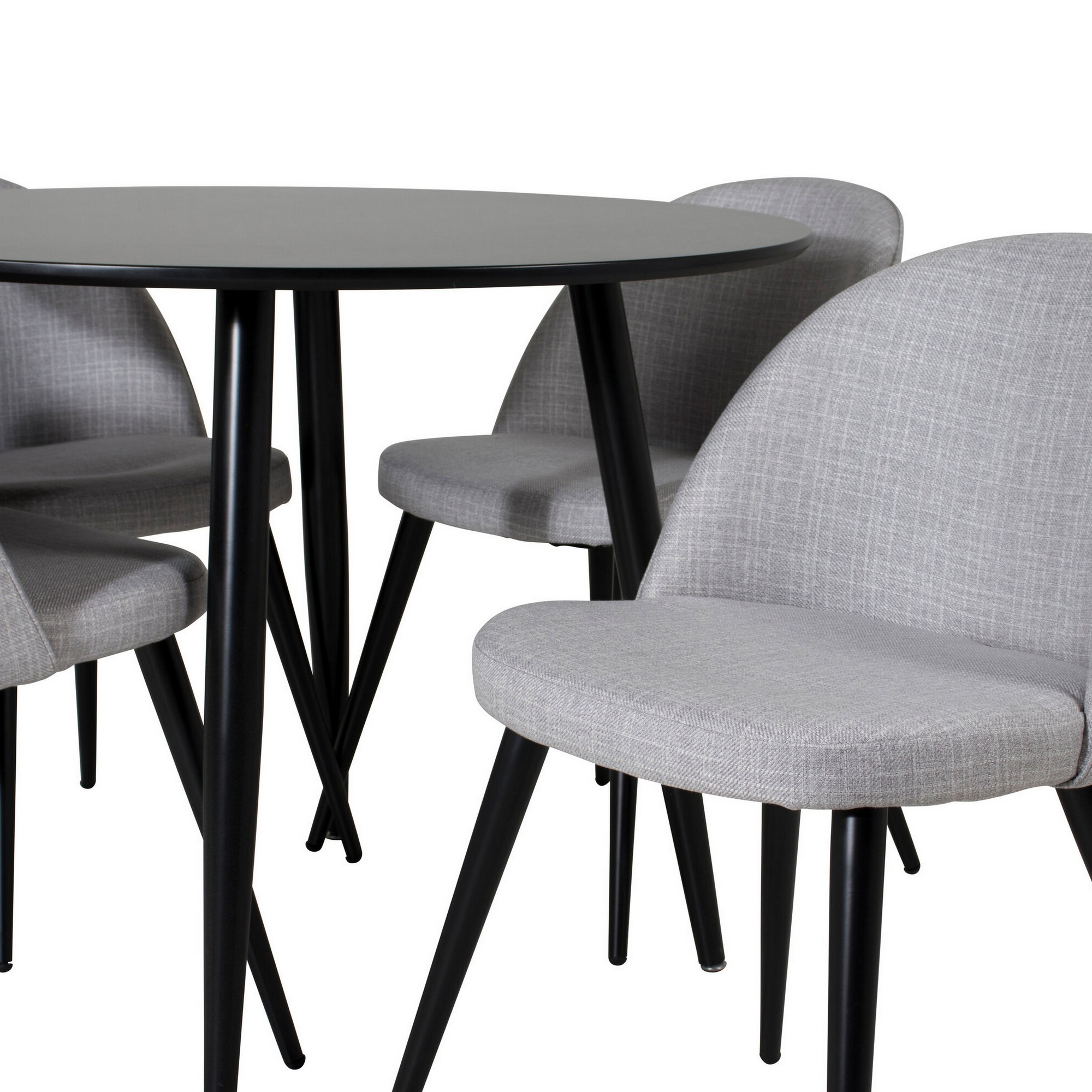 Spisegruppe Venture Home Plaza med 4stk Velvet Stoler