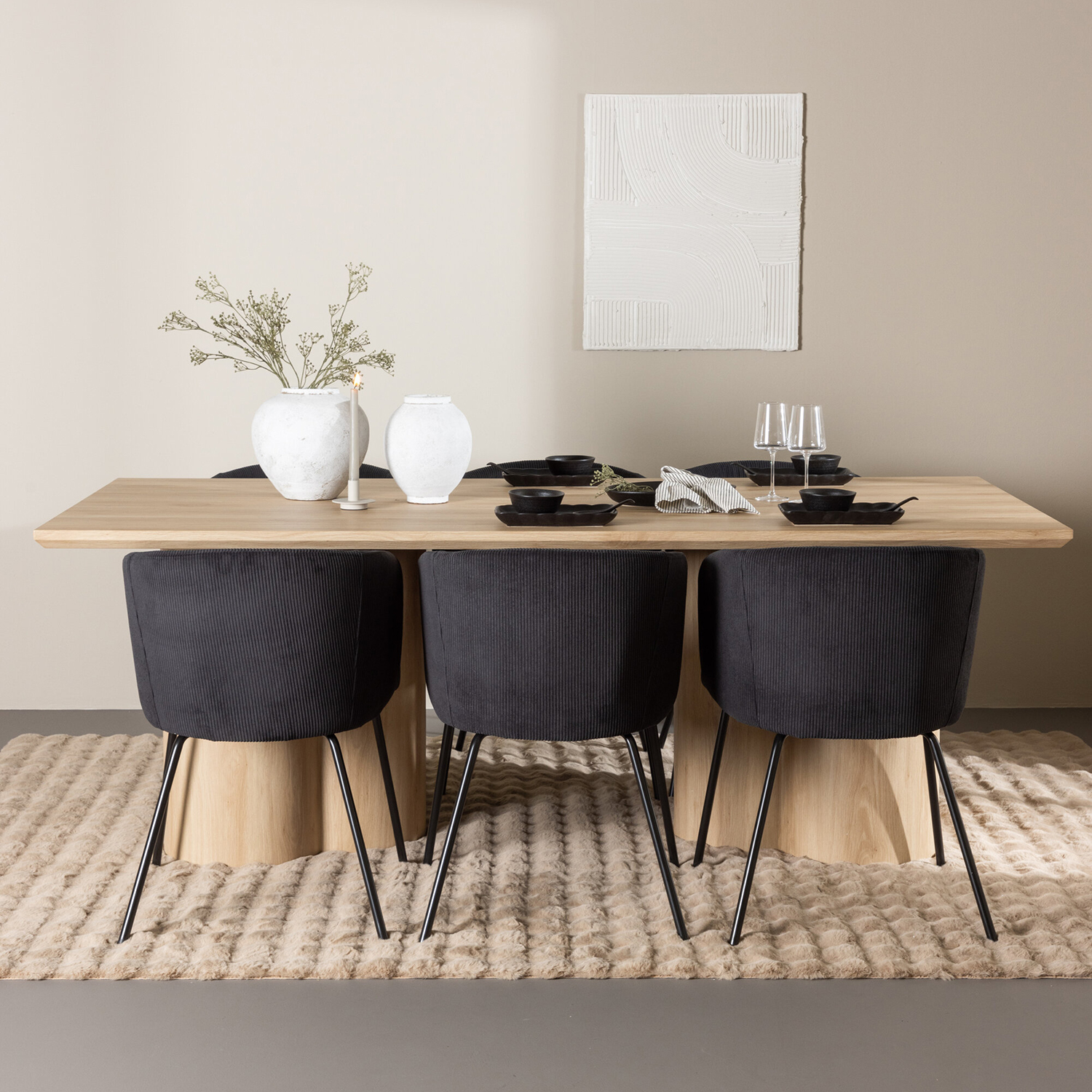 Spisegruppe Venture Home Olivia 210 med 6 stk Berit Stoler