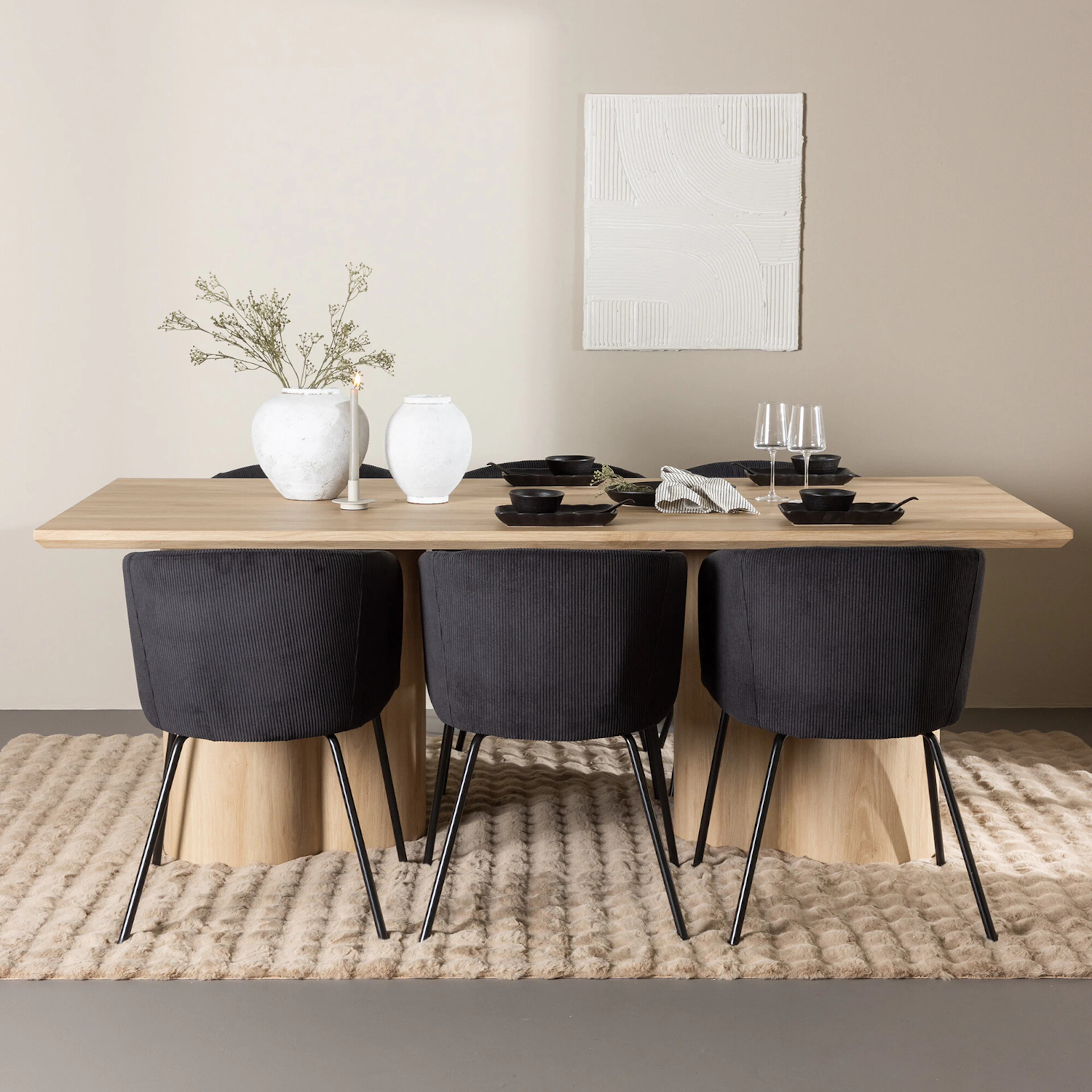 Spisegruppe Venture Home Olivia 210 med 6 stk Berit Stoler