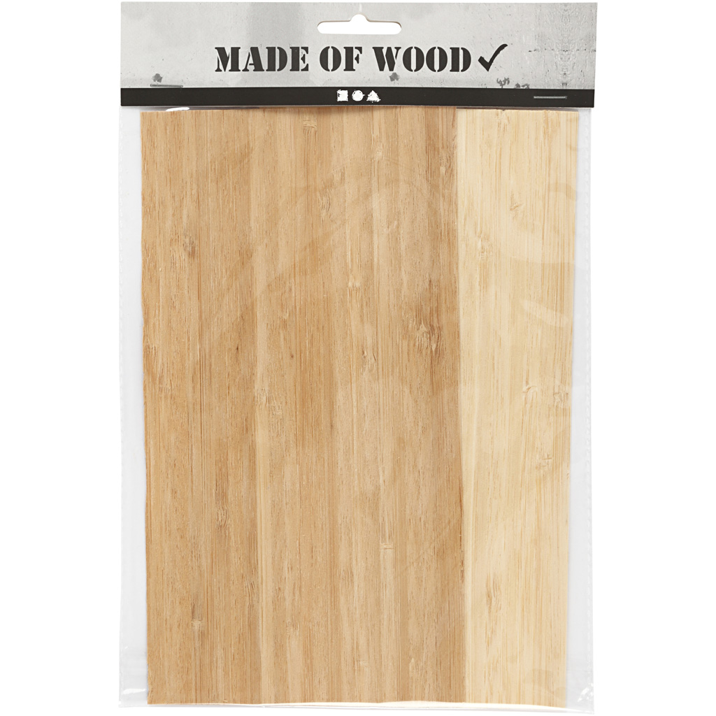 Bambusfinér  Creativ Company 12x22 cm Tykkelse 0,75 mm 2 Ark/1 Pk