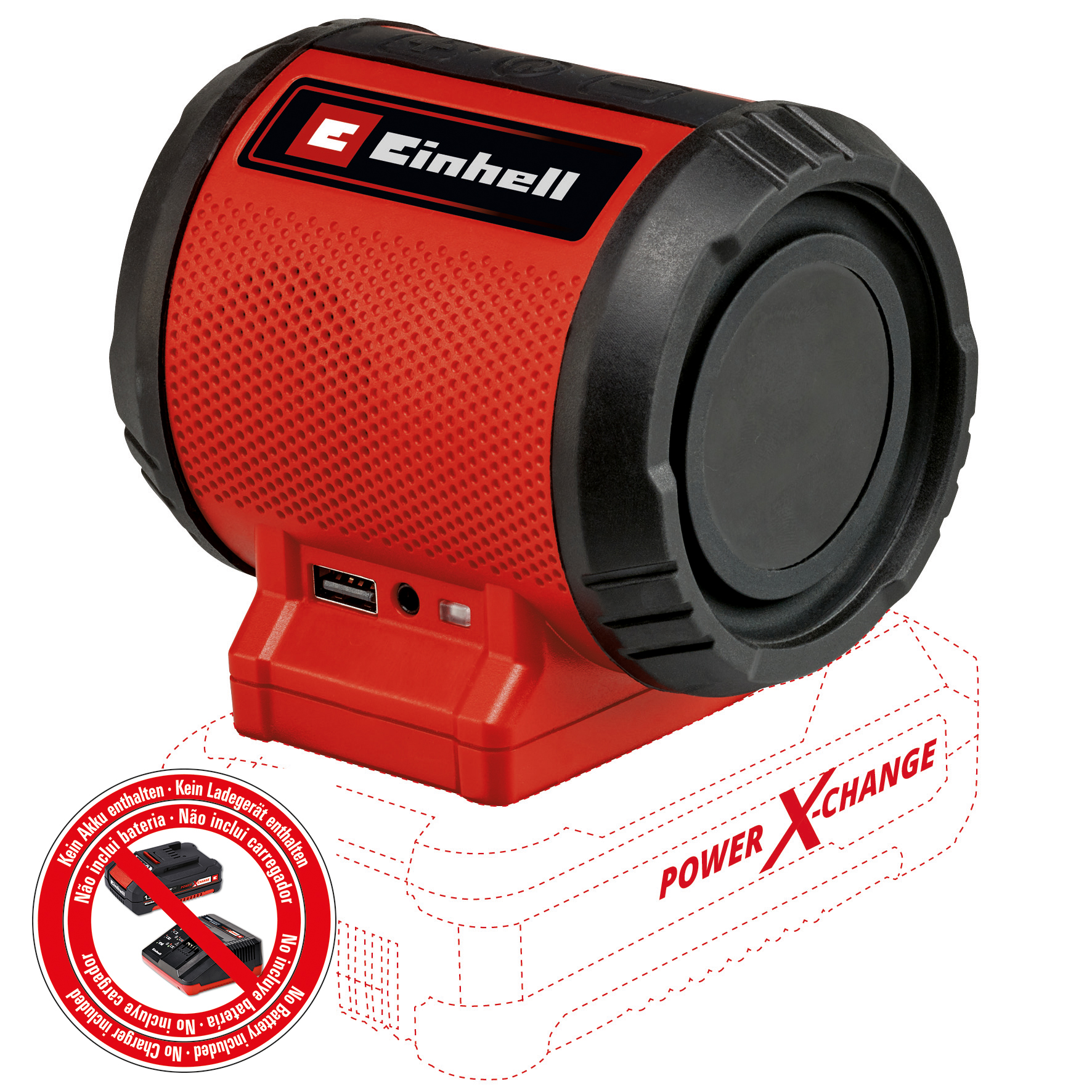 Høyttaler Einhell TC-SR 18 Li BT - Solo Trådløs uten Batteri