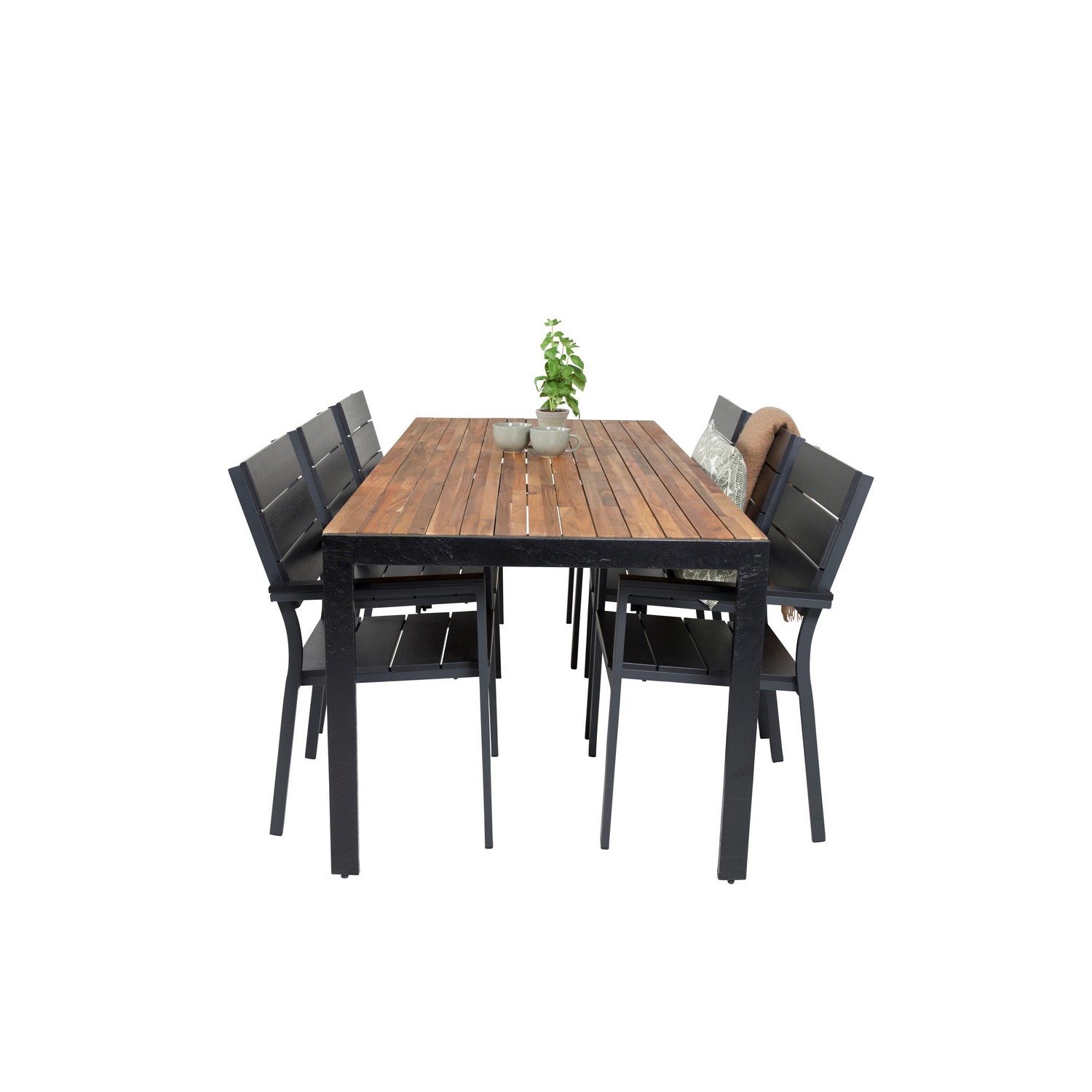 Spisegruppe Venture Home Berfin med 6 Lova Spisestoler