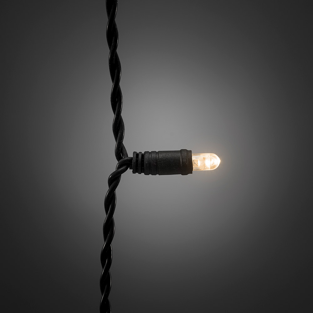 Startset istapp 100 amber M-LED svart soft cable IP44 Amber/Sort