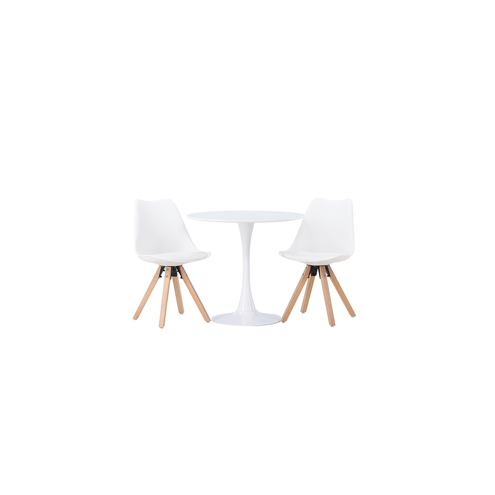 Spisegruppe Venture Home Hamden Ø80 cm med 2 stk Zeno Stoler