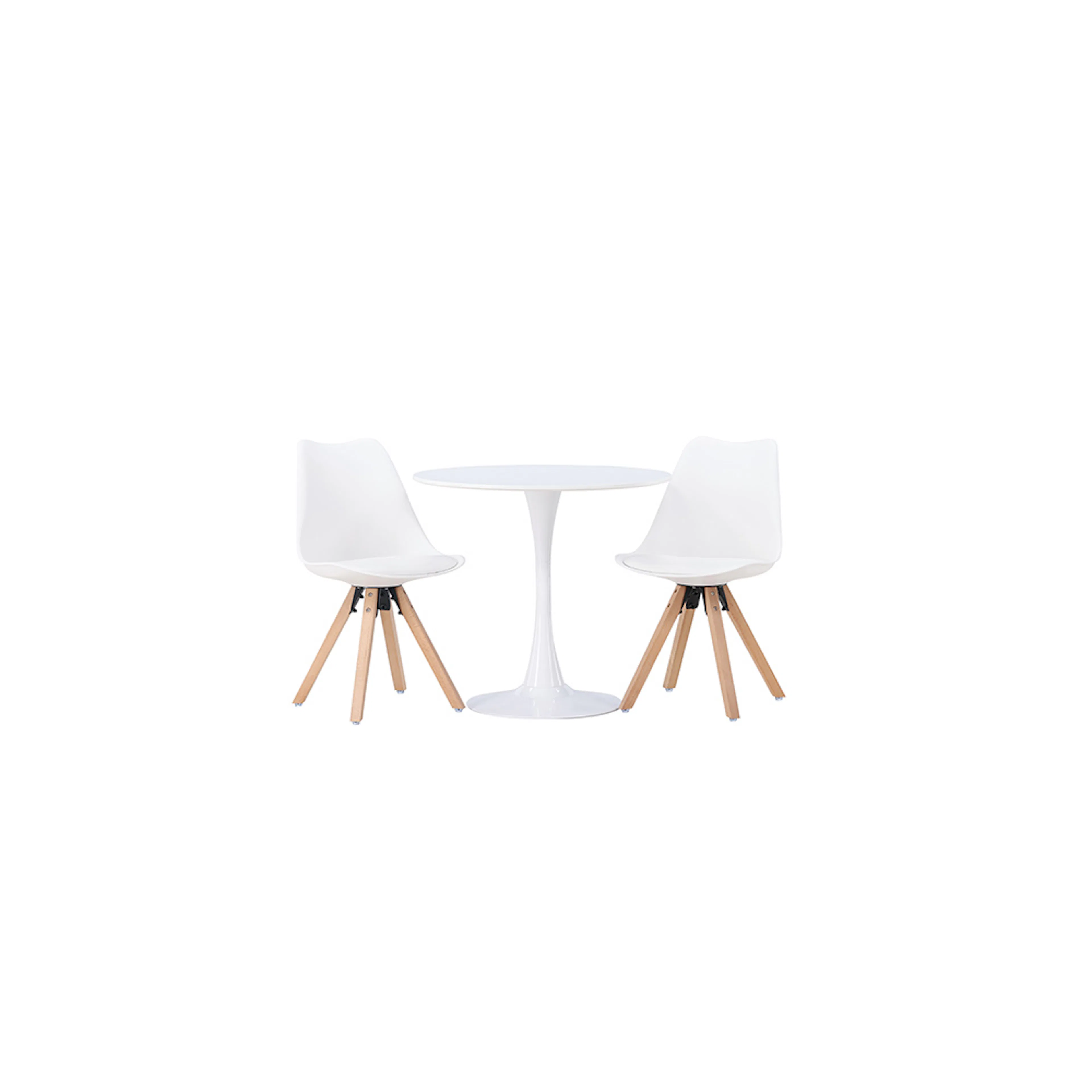 Spisegruppe Venture Home Hamden Ø80 cm med 2 stk Zeno Stoler