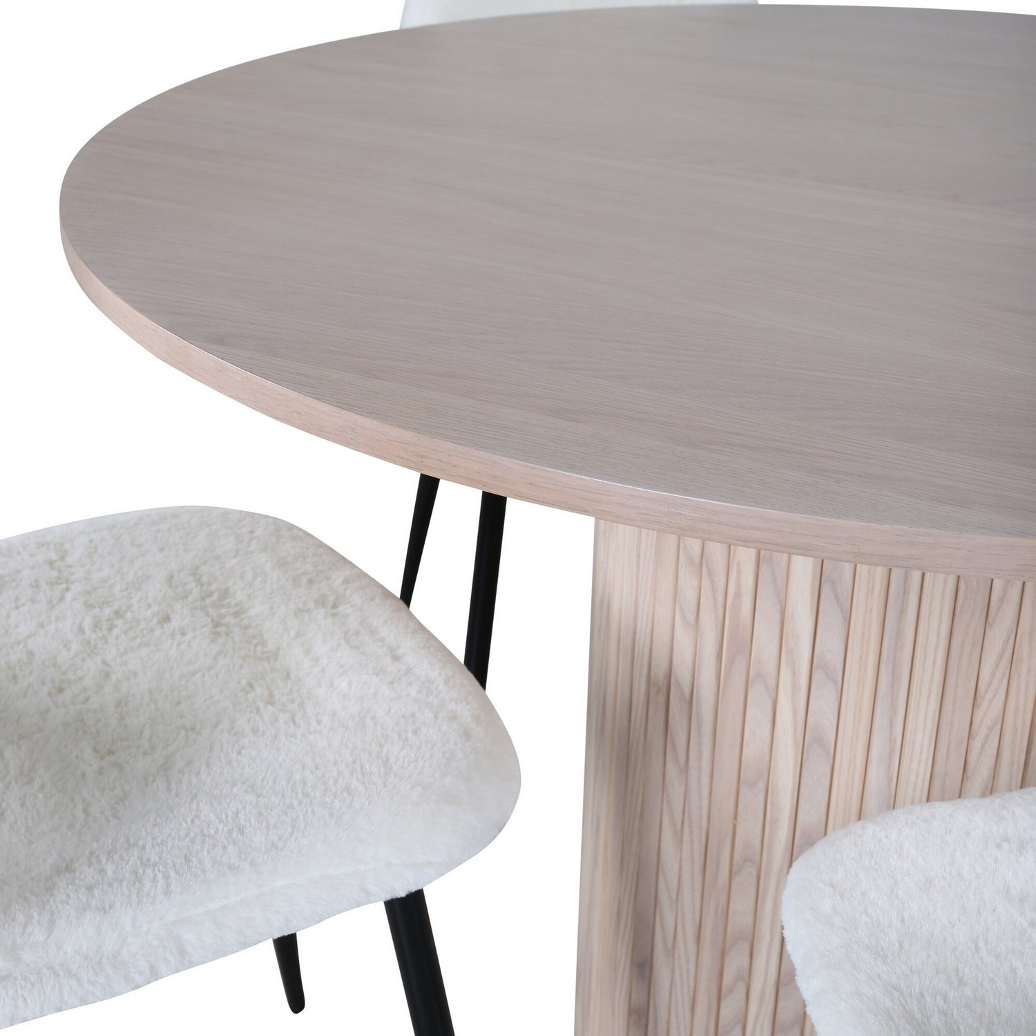 Spisegruppe Venture Home Bianca Rund med 4 Pobbie Stoler