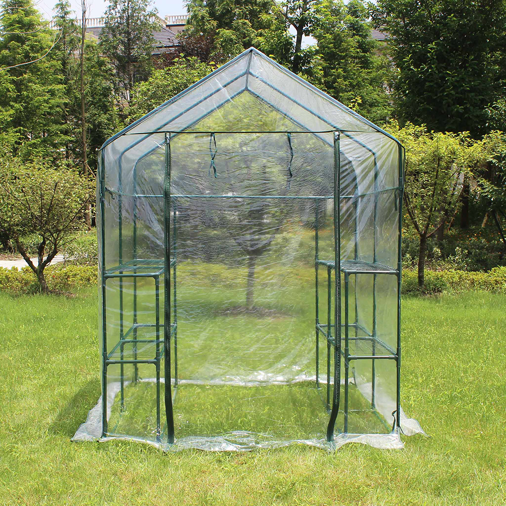 Plastdrivhus Metalcraft 8 hyller Transparent