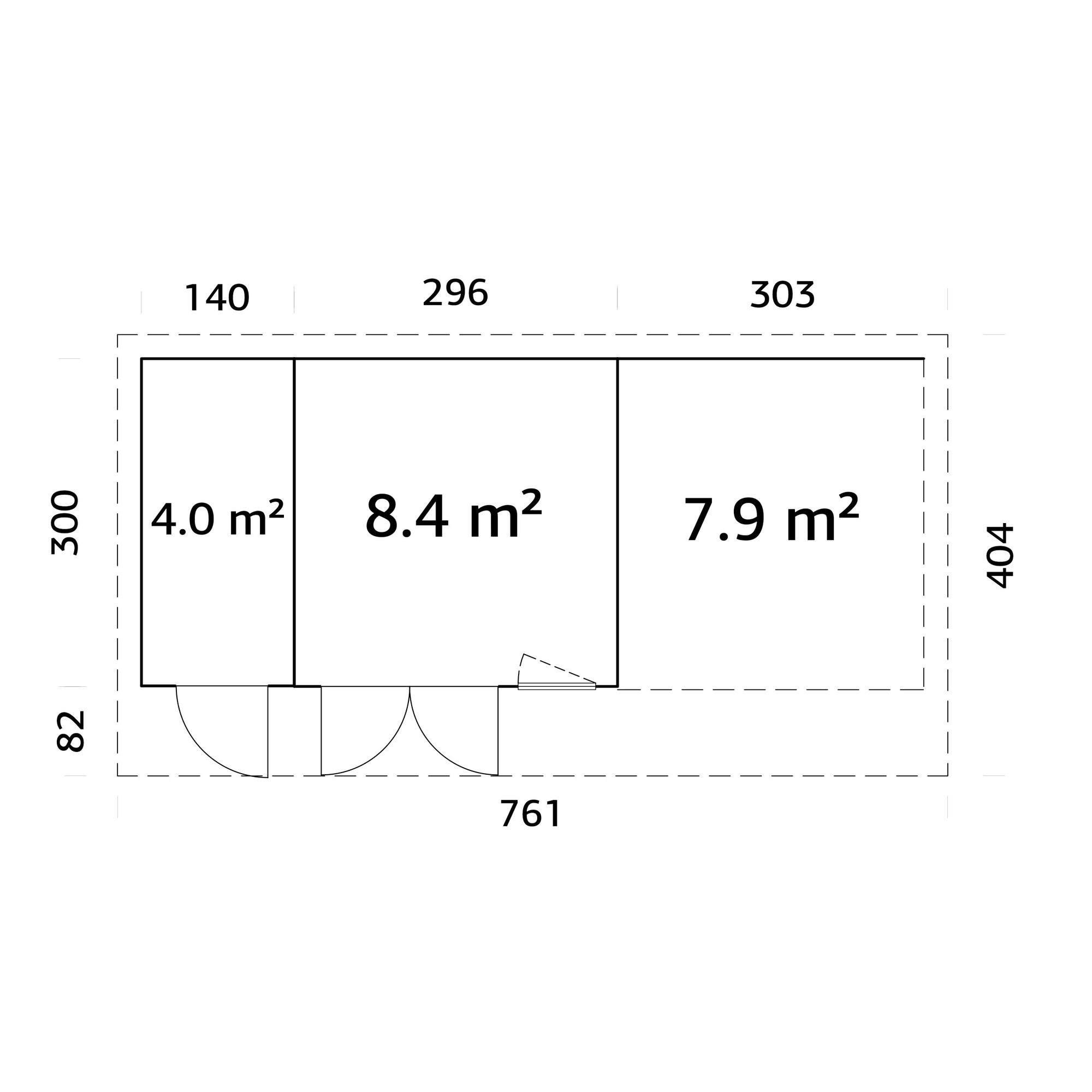 Hagestue Palmako Aurelia 21,4 m² (inv. 20,3 m²)
