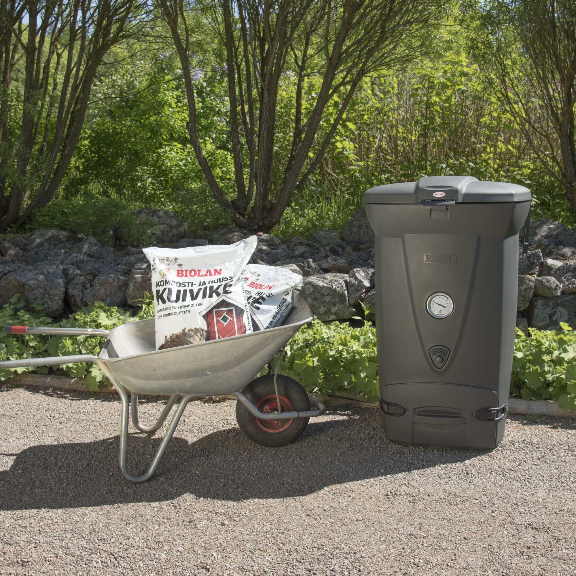 Biolan Quick Composter 220eco, dark grey Mørkegrå
