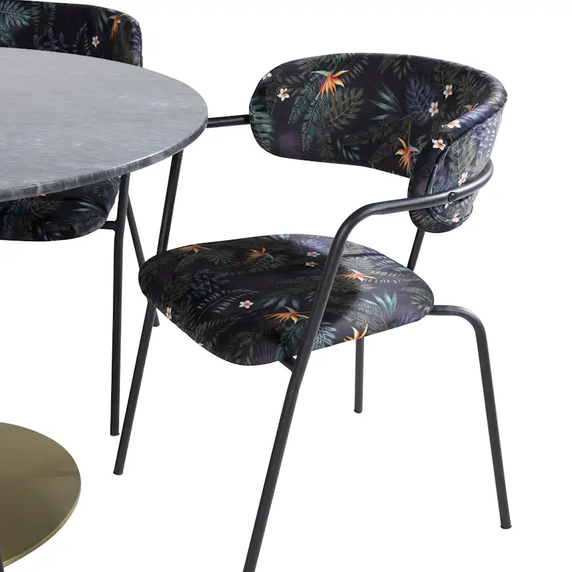 Spisegruppe Venture Home Estelle med 4 Aris Stoler Polyester