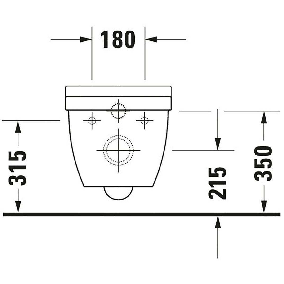 Vegghengt Toalett Duravit Starck 3 Rimless med Toalettsete