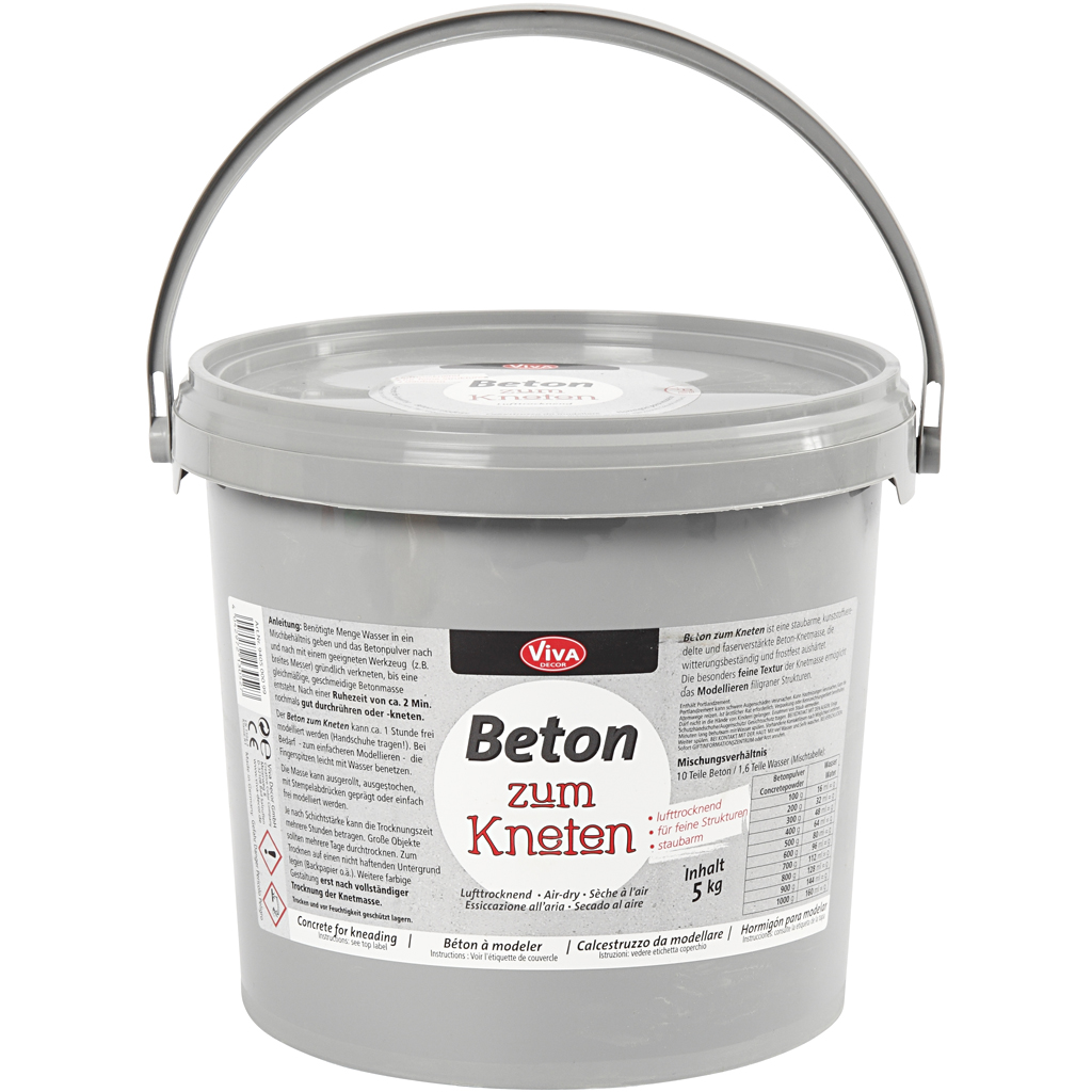 Betongpulver Creativ Company til modellering/Betong grå 1 Pk
