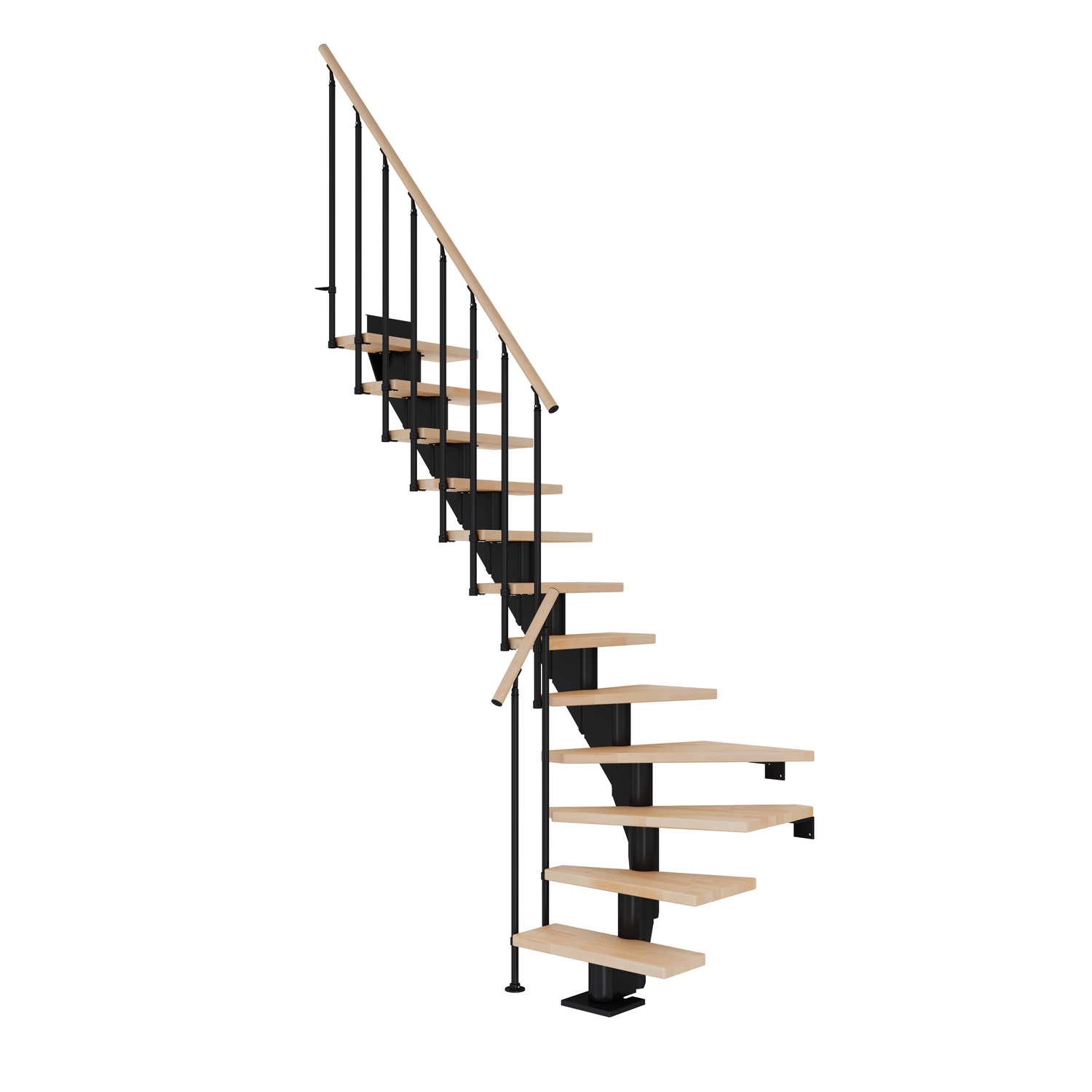 Plassbesparende Trapp Dolle Frankfurt Bøk Oljet 1/4-Sving Classic II