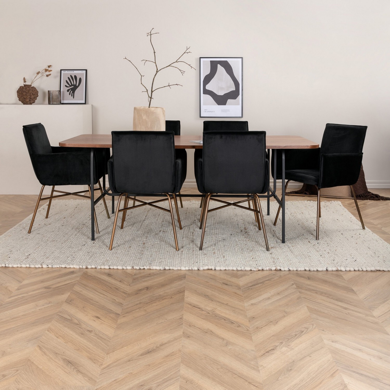 Spisegruppe Venture Home Chicago Spisebord og Annika Spisestol