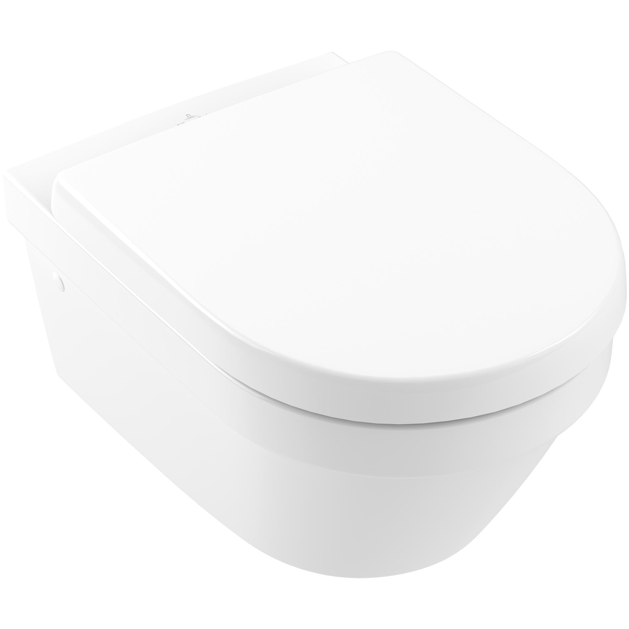 V&auml;ggh&auml;ngd Toalettstol Villeroy & Boch Architectura Rundad med Dold Inf&auml;stning