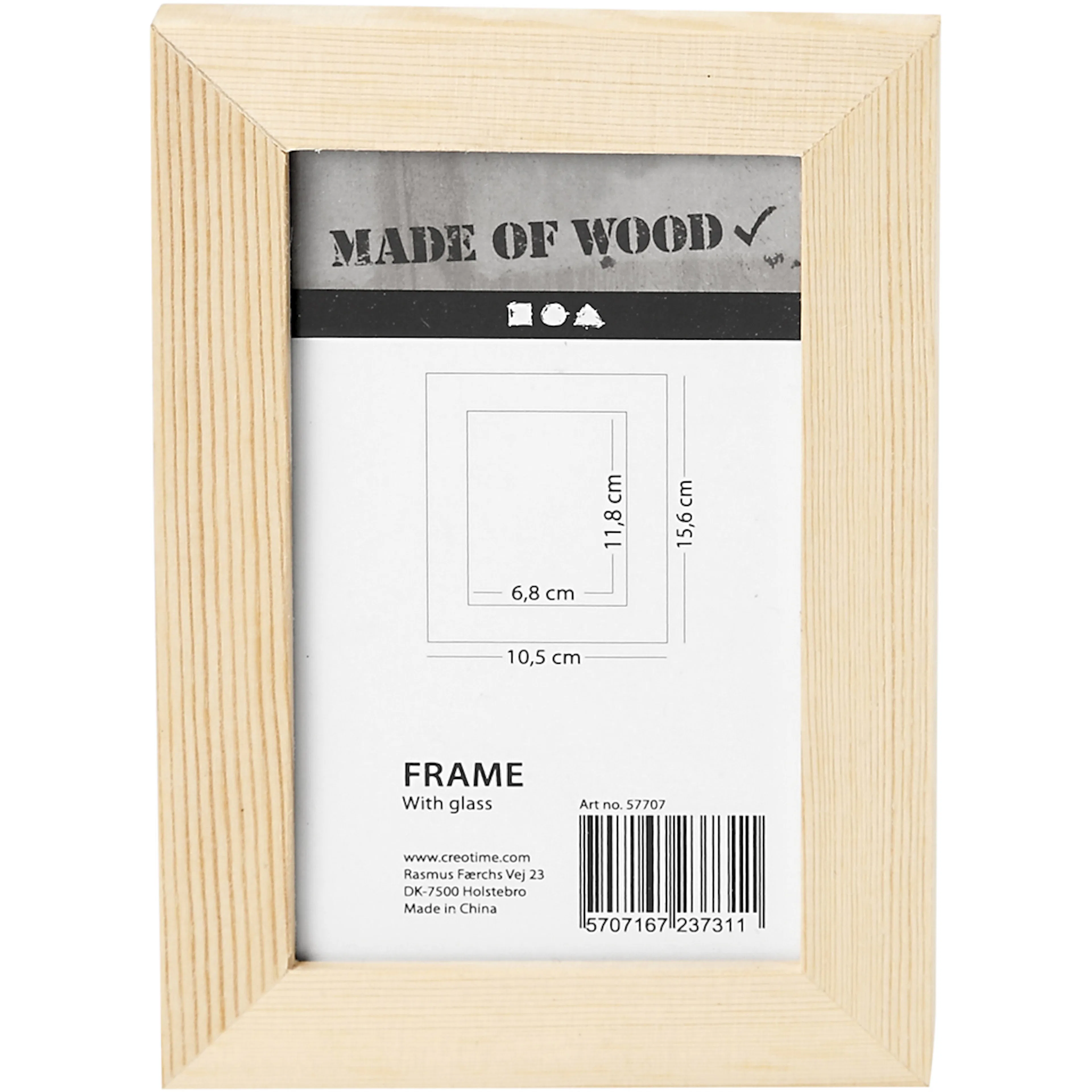 Treramme Creativ Company med Glass Str 10,5x15,6 cm 1 Stk