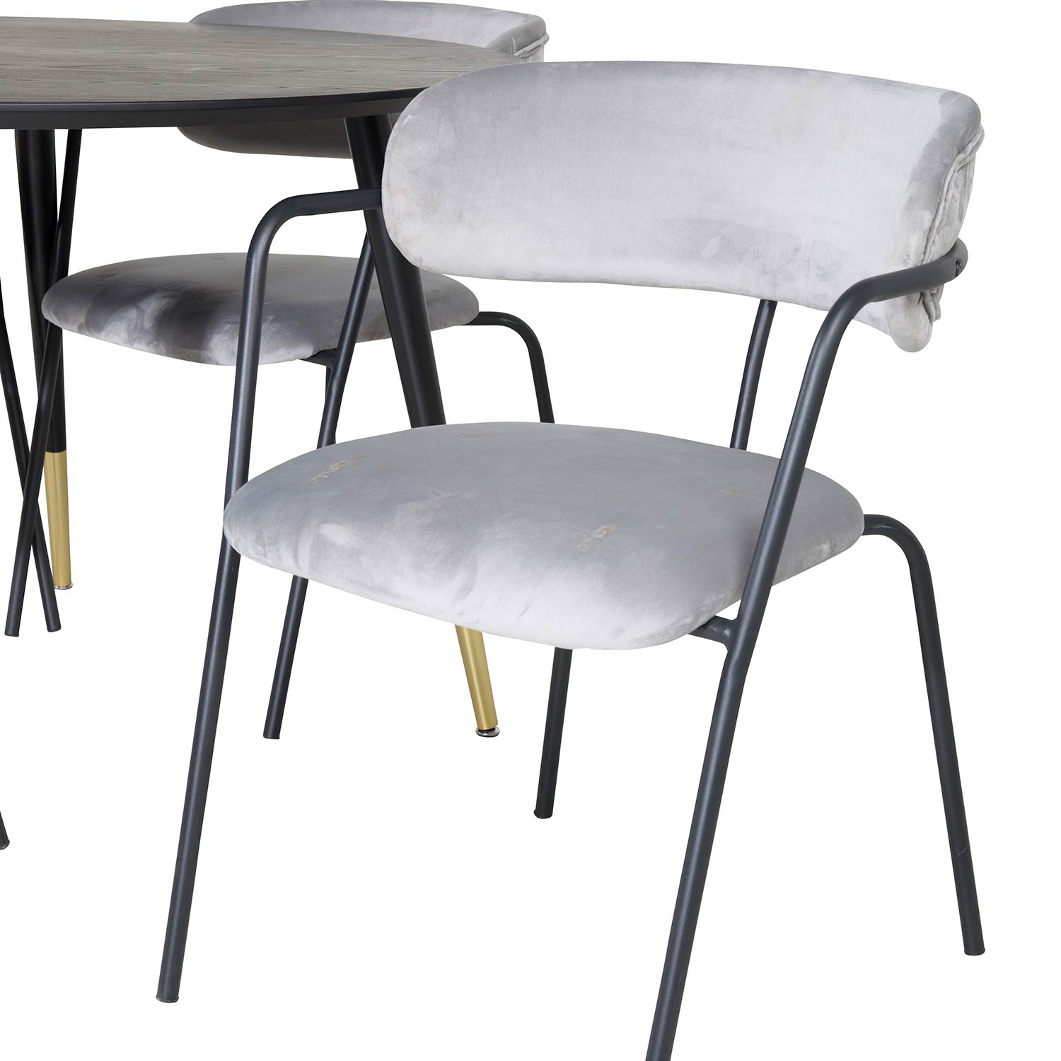 Spisegruppe Venture Home Dipp Ø115 cm med 4 Arrow Stoler