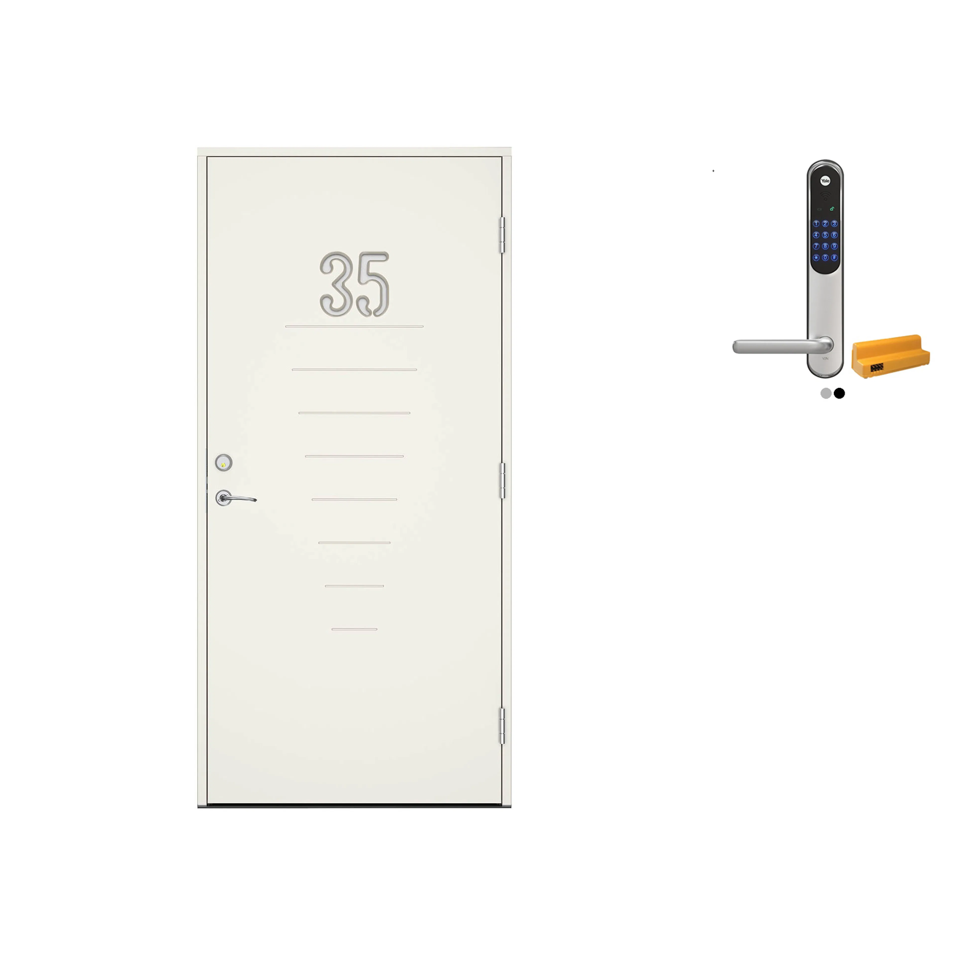 Ytterdør Swedoor Advance-Line Statement Trace med Yale Doorman Classic Home