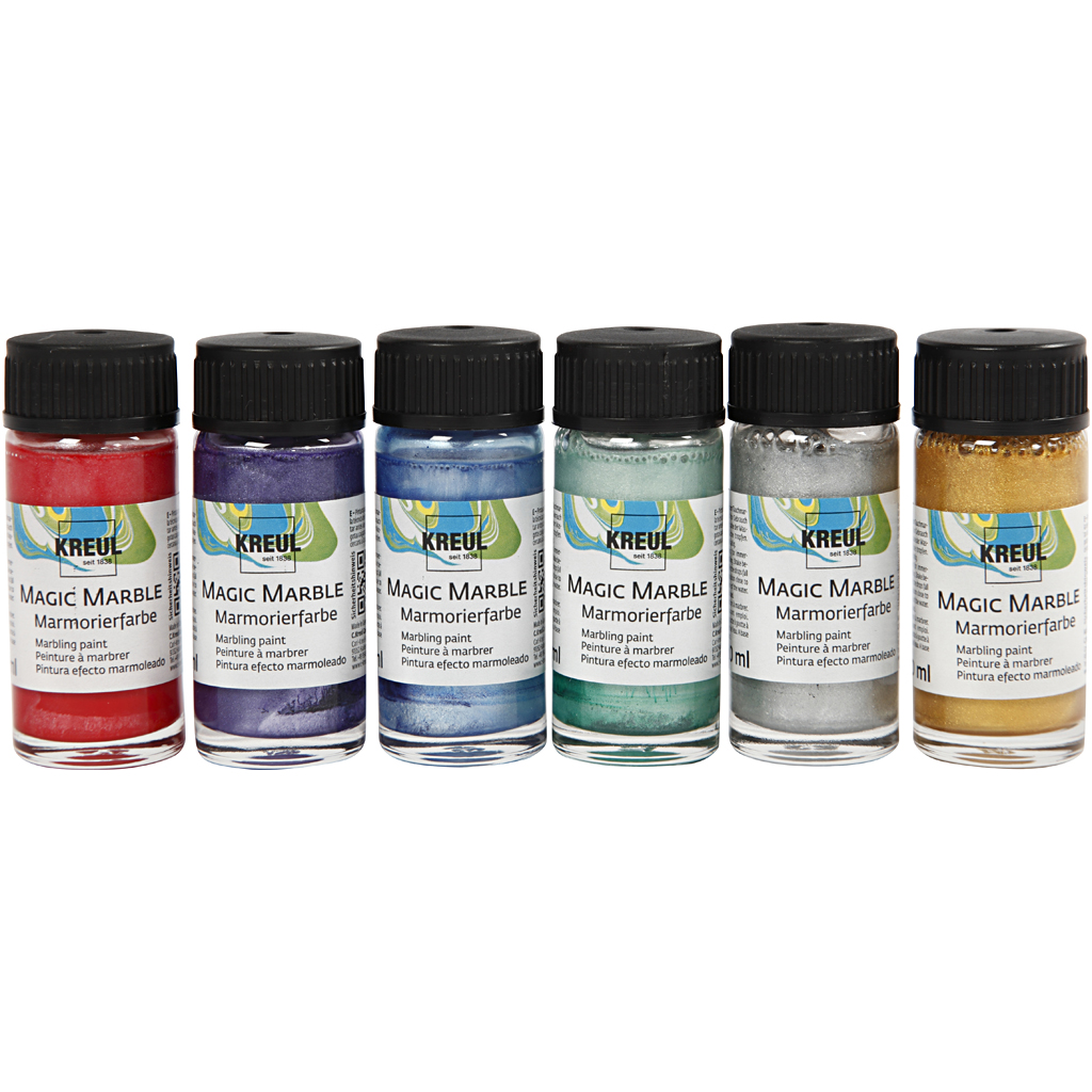 Marmoreringfarge Creativ Company Magisk Metallicfarger 6x20 ml/1 Pk