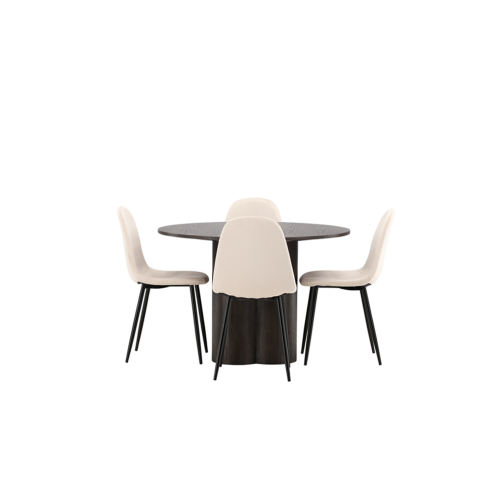 Spisegruppe Venture Home Olivia med 4 Polar Stoler