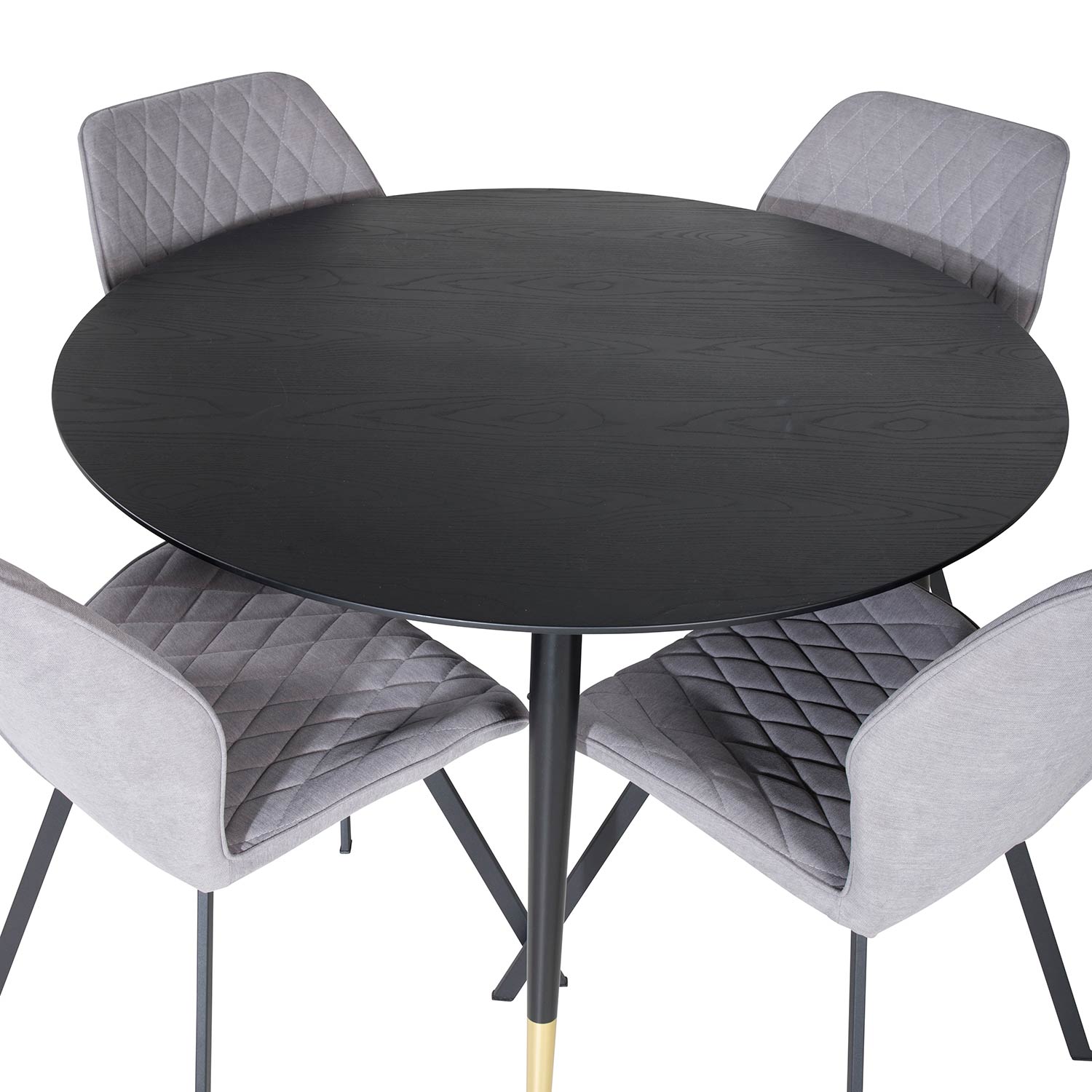Spisegruppe Venture Home Dipp Ø115 cm med 4 Gemma Stoler