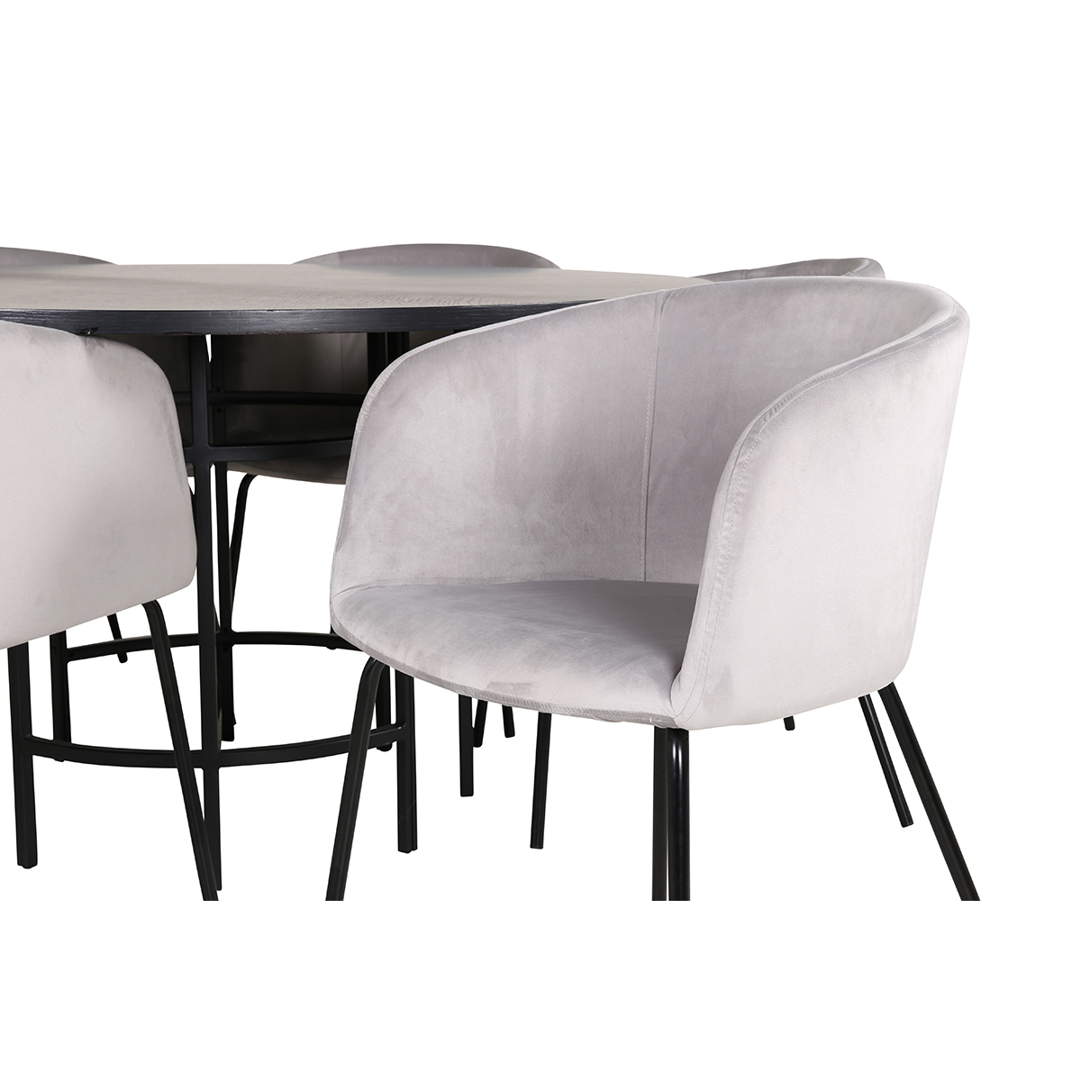 Spisegruppe furniture/fashion Copenhagen Ø140 cm med 6 Berit Stoler