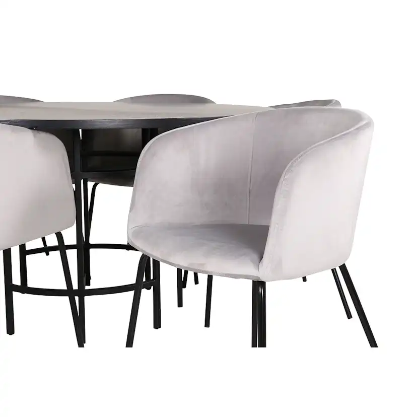 Spisegruppe furniture/fashion Copenhagen Ø140 cm med 6 Berit Stoler