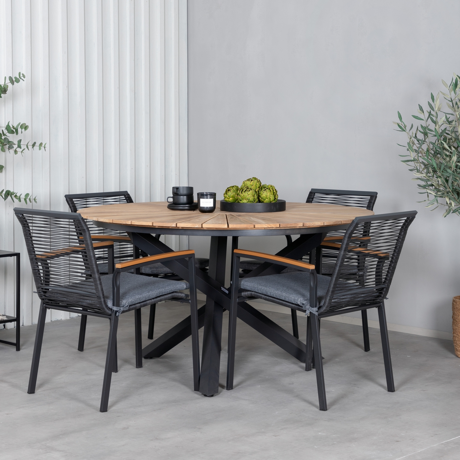 Spisegruppe Venture Home Meya med 4 Douglas Spisestoler