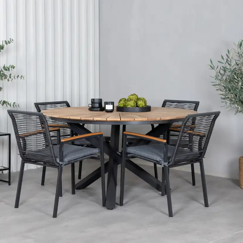 Spisegruppe Venture Home Meya med 4 Douglas Spisestoler