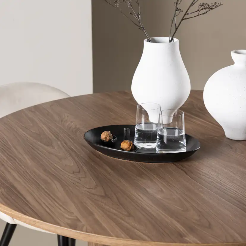 Spisegruppe Venture Home Olivia Ø110 med 4 stk Velvet Stoler