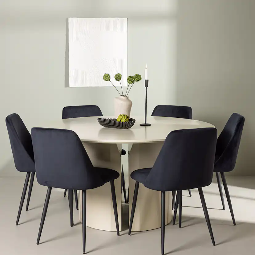 Spisegruppe Venture Home Sandvik med 6 Night Stoler