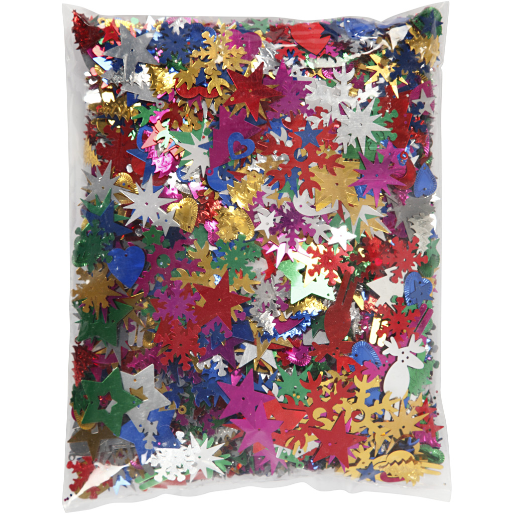 Paljetter Creativ Company Sterke Farger Str 8-50 mm 1 Pk