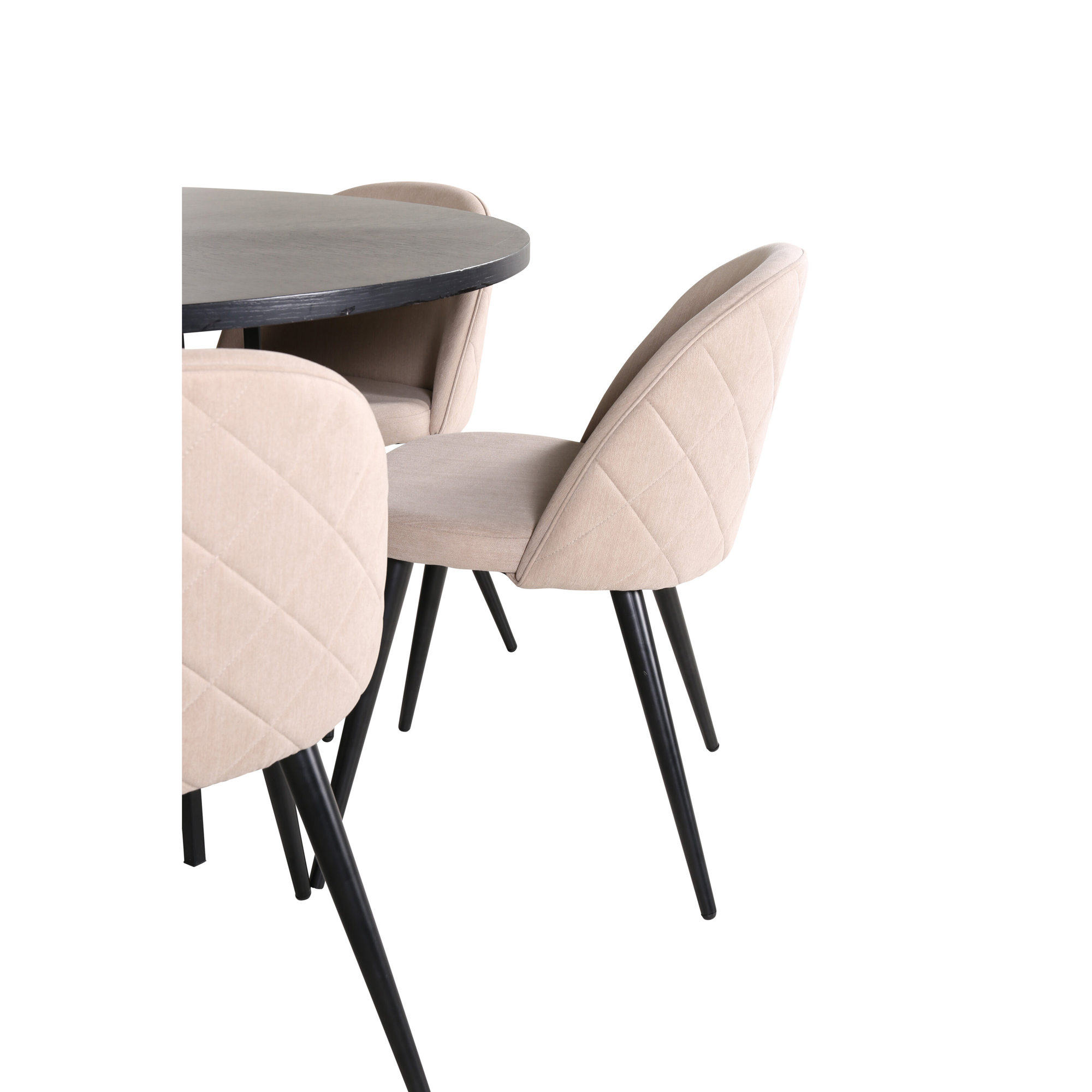 Spisegruppe furniture/fashion Copenhagen Ø140 cm med 6 Velvet Stoler