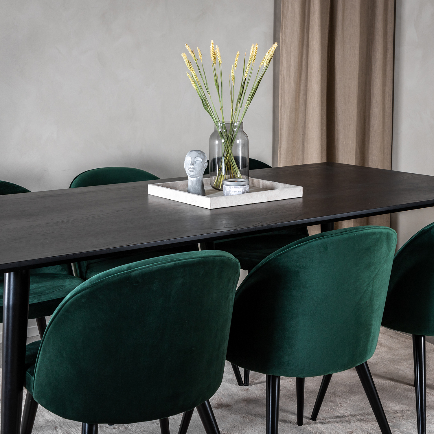 Spisegruppe Venture Home Dipp med 6 Velvet Stoler