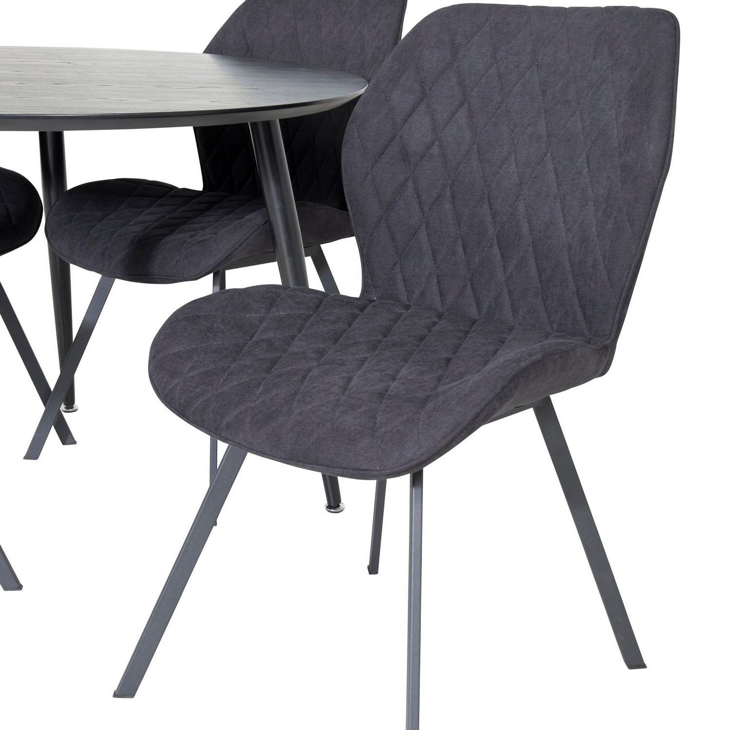 Spisegruppe Venture Home Dipp Ø115 cm med 4 Gemma Stoler