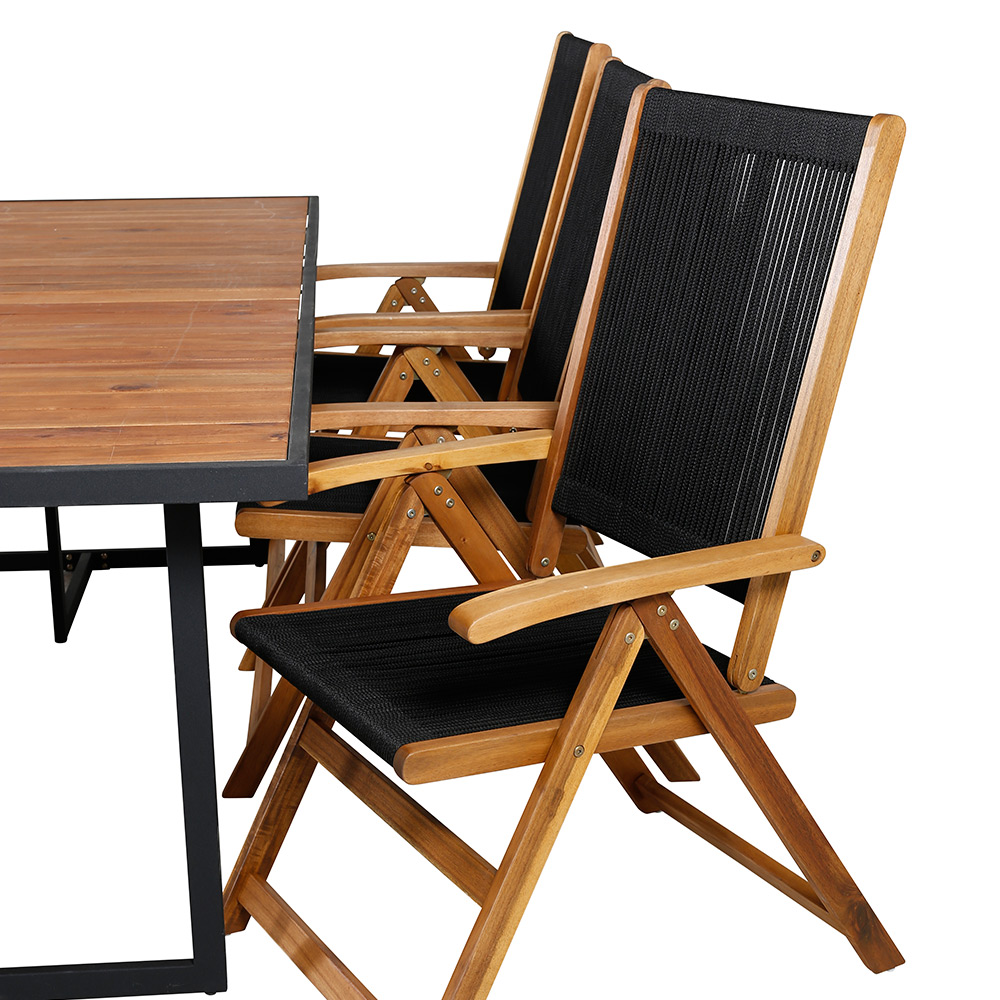 Spisegruppe Venture Home King med 6 Lumi Sammenleggbara Spisestoler