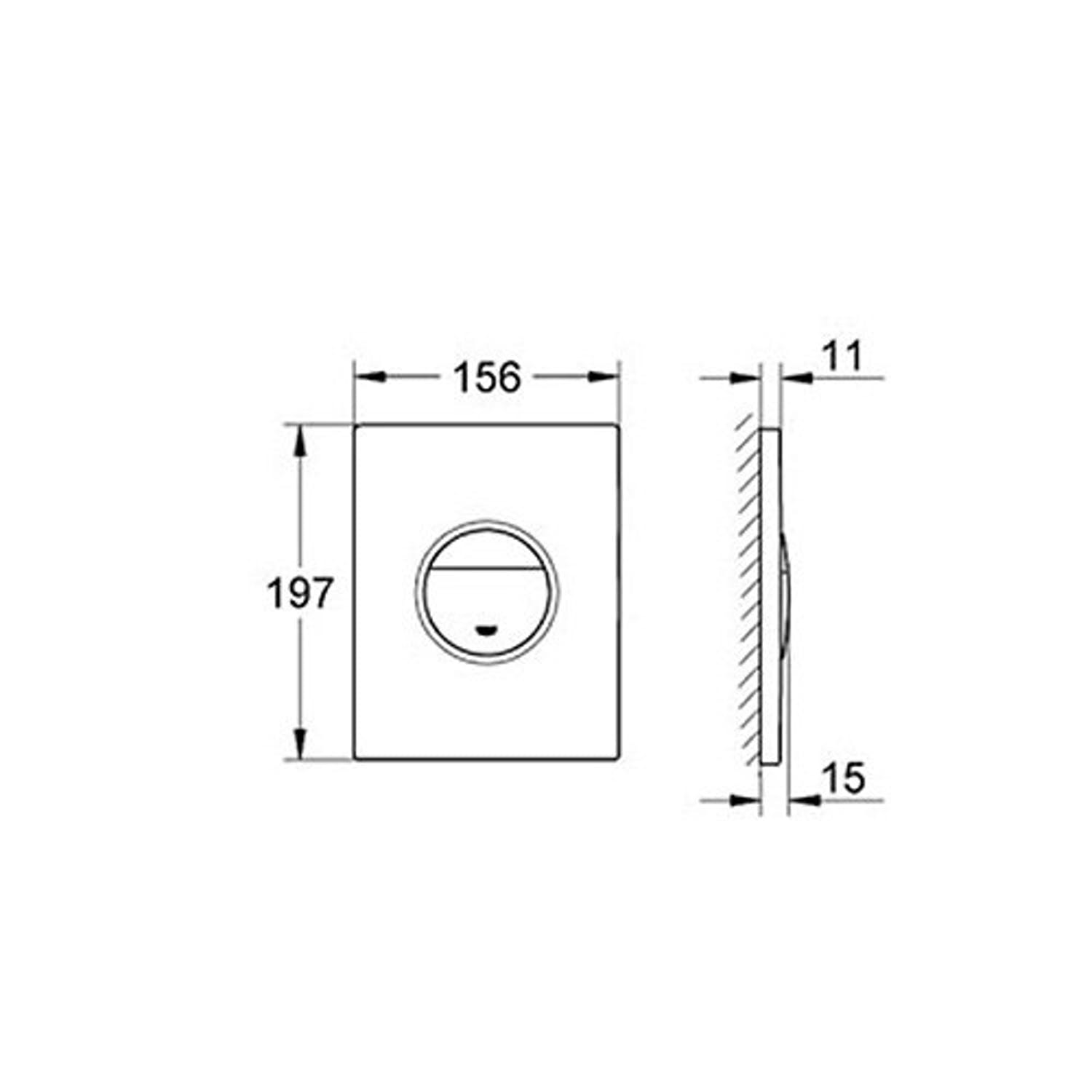 Vägghängd Toalettstol Geberit iCon Rimfree 3575 med Grohe Rapid SL 113 cm