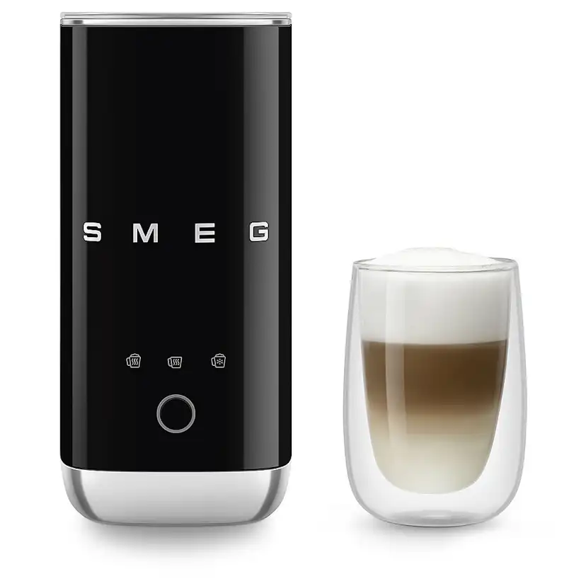 Mini Melkeskummer Smeg MFF02BLEU Høyglans Sort