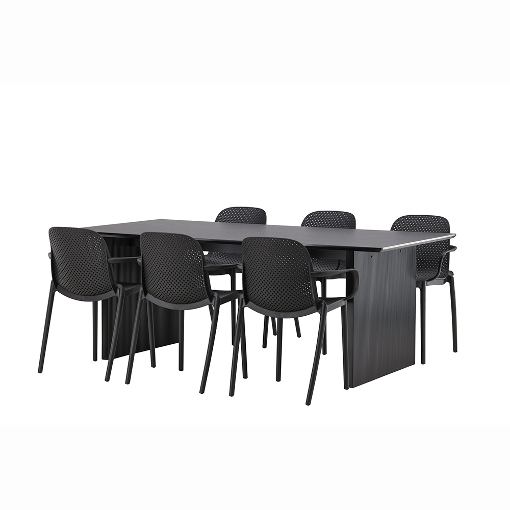 Spisegruppe Venture Home Vail med 6 Baltimore Stoler
