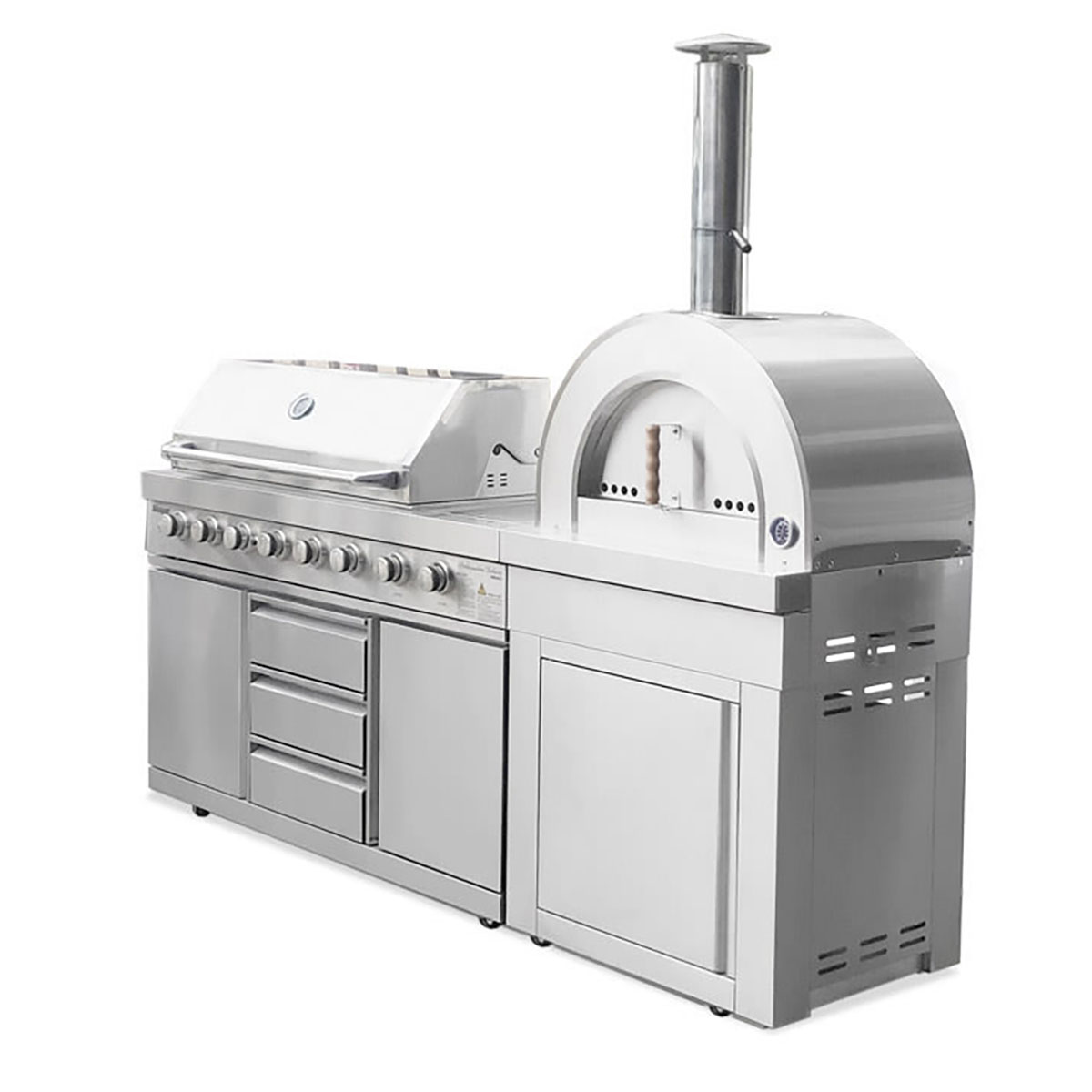 Pizzaovn Modul Myoutdoorkitchen Stainless Collection Naples Vedfyrt