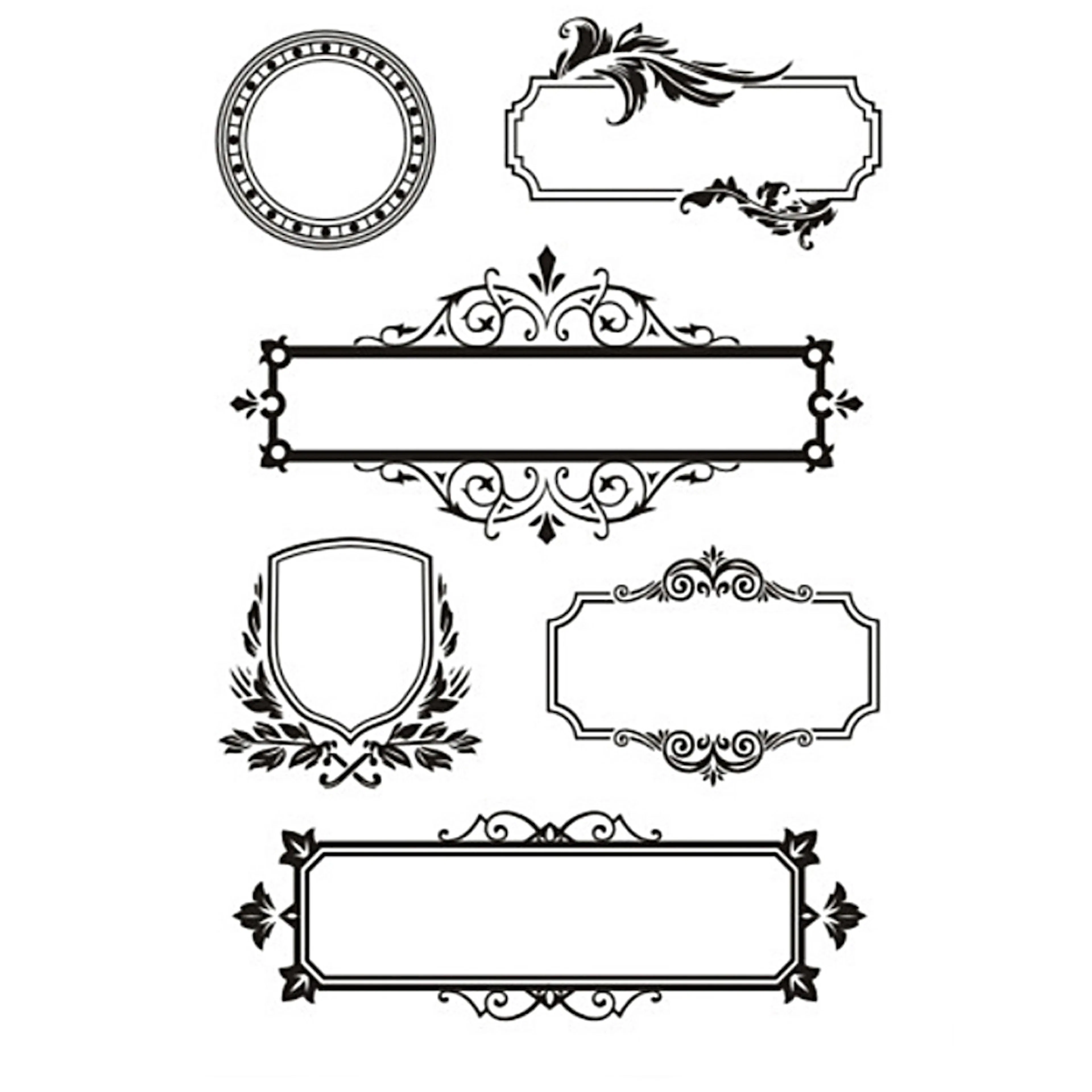 Silikonstempler Creativ Company Rammer med Ornament